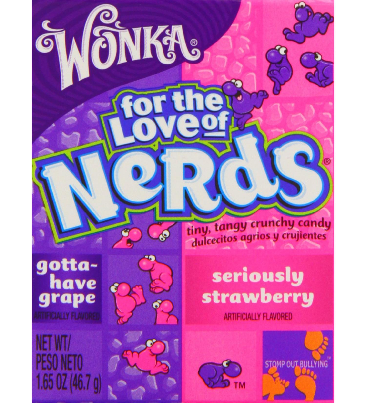  Wonka Wonka Nerds Strawberry and Grape 46.7 g (pack of 36) - Buy Online on GoSupps.com