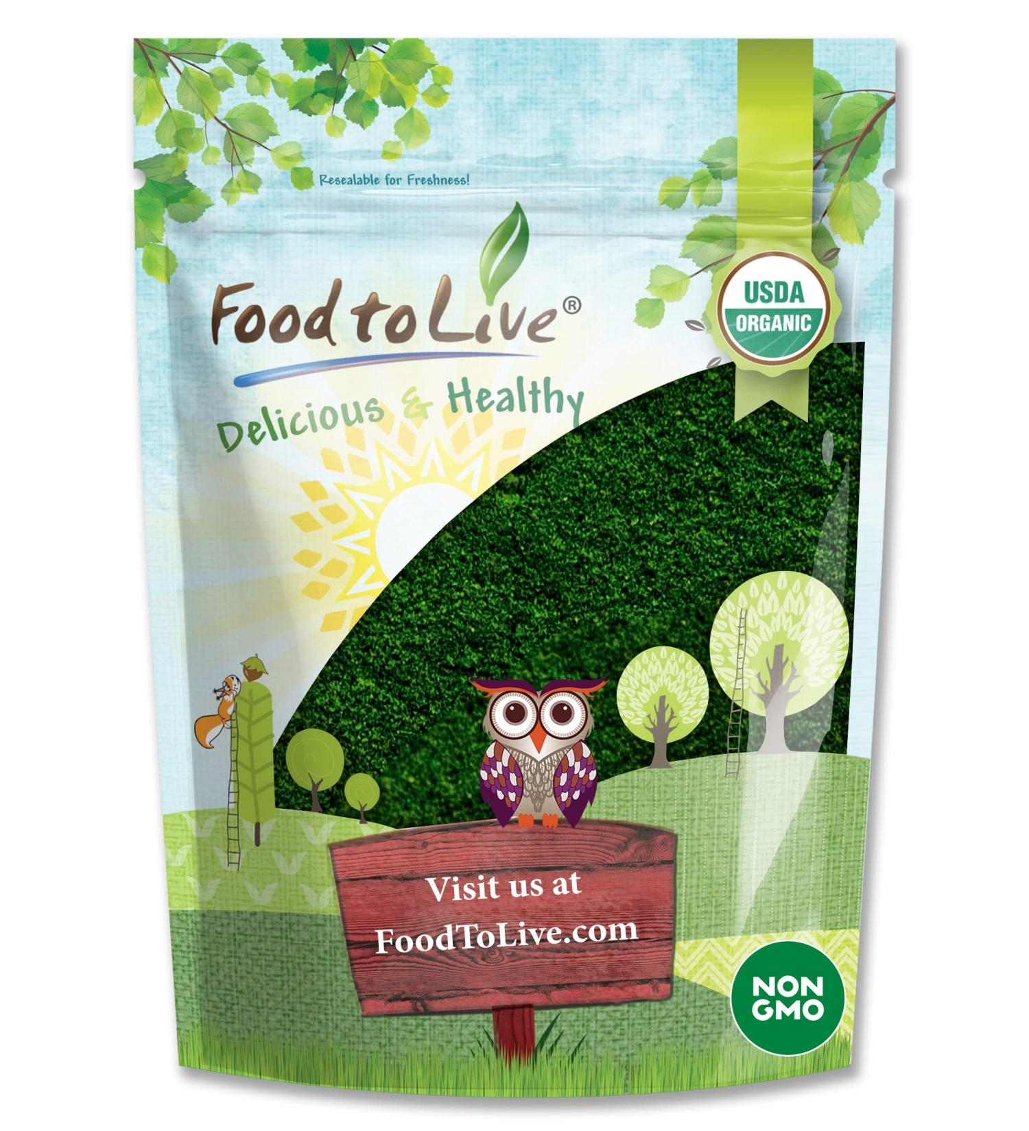 Food to Live Organic Algae Powder Mix 1 Pound Spirulina and Chlorella 50/50 Blend Non-GMO Rich in Chlorophyll Raw Pure Vegan Superfood Bulk Great for Smoothies Good Source of Protein - Buy Online on GoSupps.com