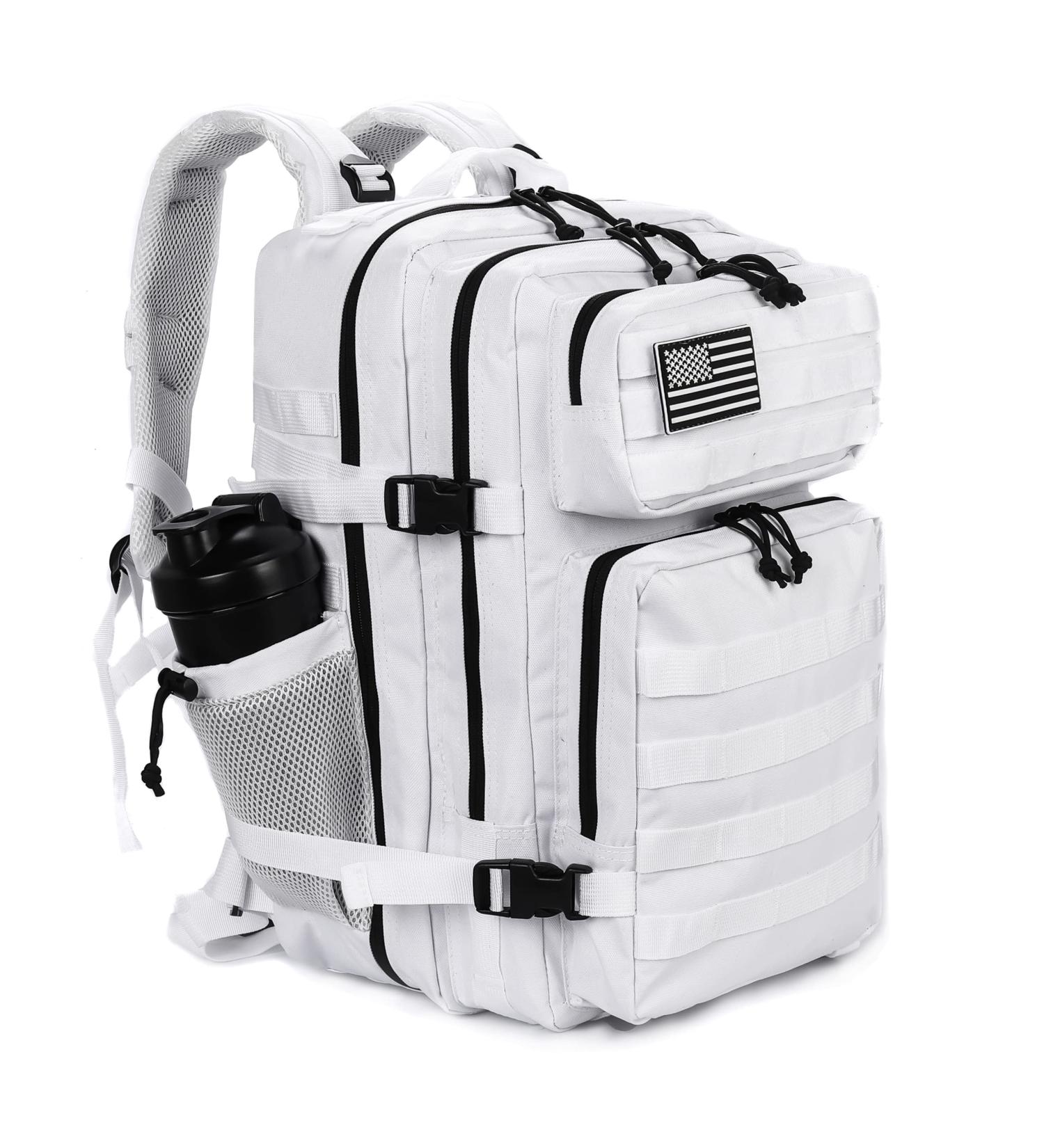 LHI Military Tactical Backpack 45L for Men and Women - Army Assault Pack Bag with Molle System, White - Buy Online on GoSupps.com