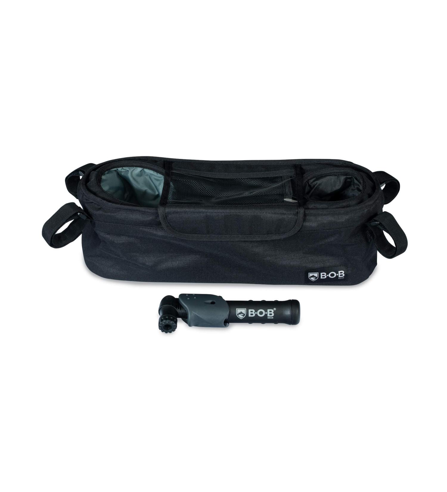 BOB Gear Handlebar Console & Tire Pump for Single Jogging Strollers - Black Deluxe - Buy Online on GoSupps.com