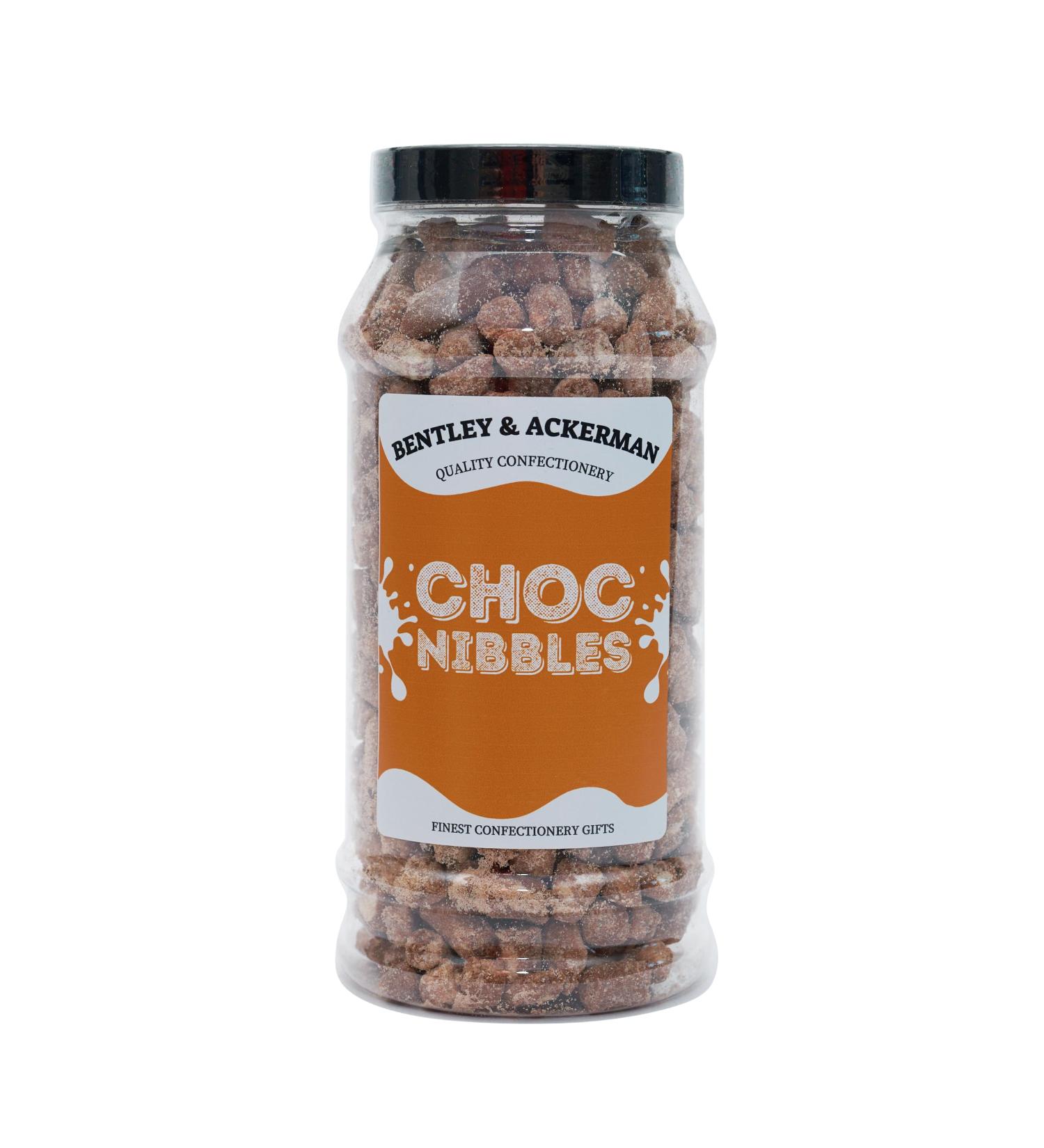 Chocolate Nibbles - (500g) Original Choc Nibbles in a Gift Jar By Bentley & Ackerman's Sweet Shop. - Buy Online on GoSupps.com