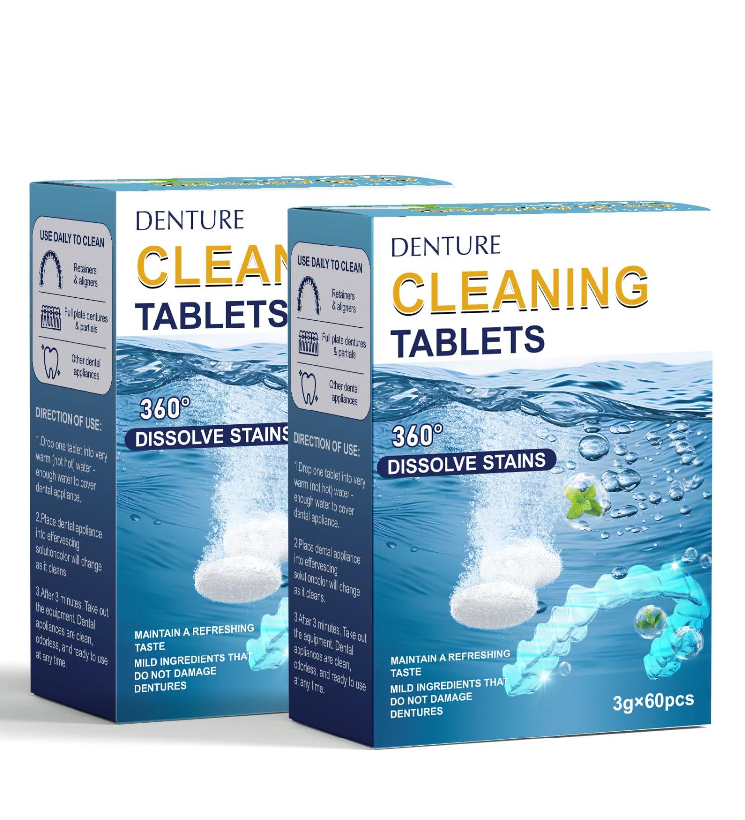 Retainer Cleaner Tablets for Invisalign Mouth Guard Cleaner Dissolve Stains Odors and Plaque Dental Retainers for Aligner - Night Guards - False Teeth Whitening (120 pcs) 1 Count (Pack of 120) - Buy Online on GoSupps.com