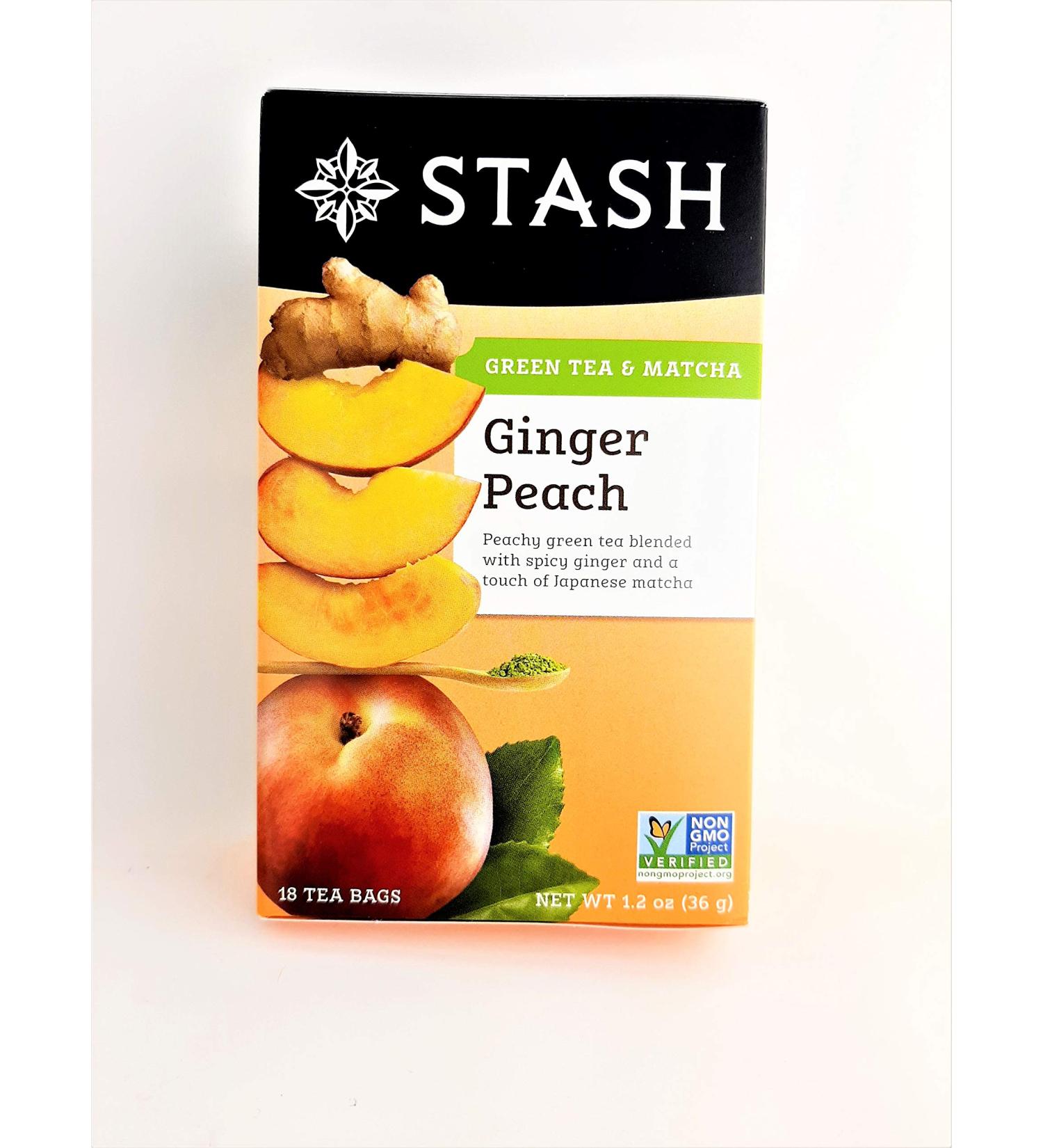 Stash Tea Green Ginger Peach Matcha - Pack of 2 | Premium Blend - Buy Online on GoSupps.com