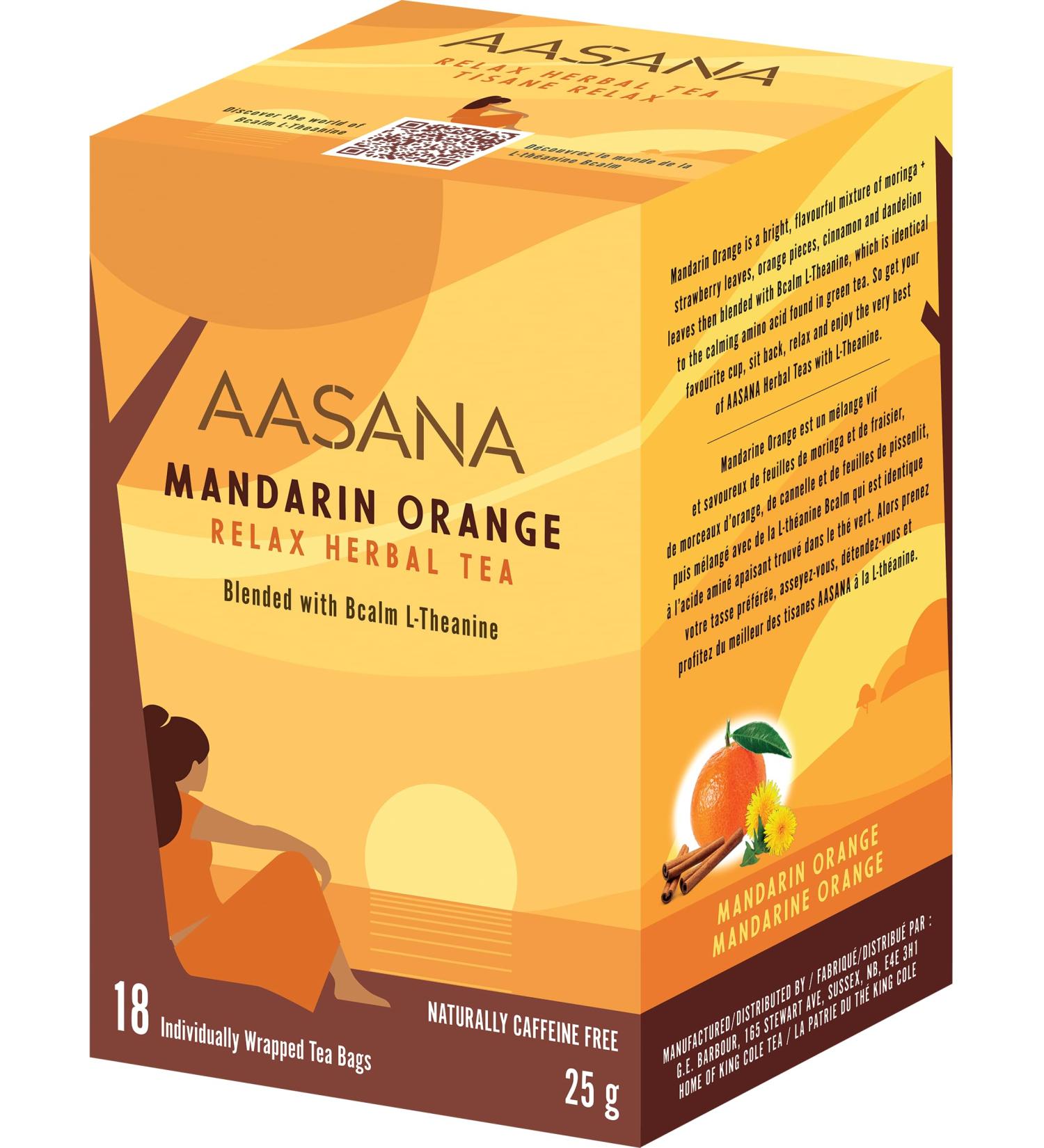 AASANA Mandarin Orange 25g 18 tea bags - Buy Online on GoSupps.com