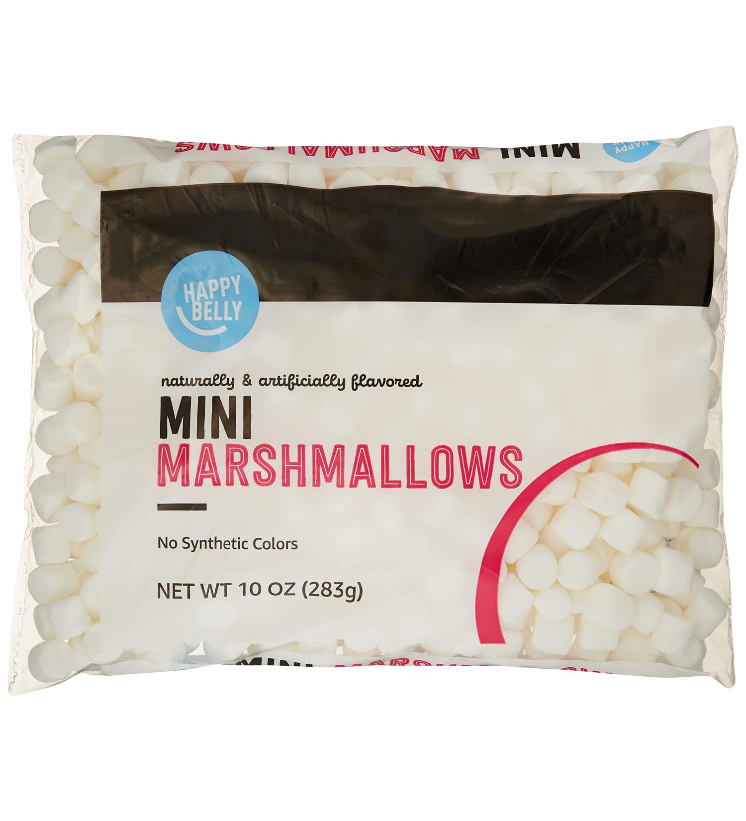 Happy Belly Mini Marshmallows 10 Ounce - Premium Quality Mini Marshmallows by Amazon Brand - Buy Online on GoSupps.com