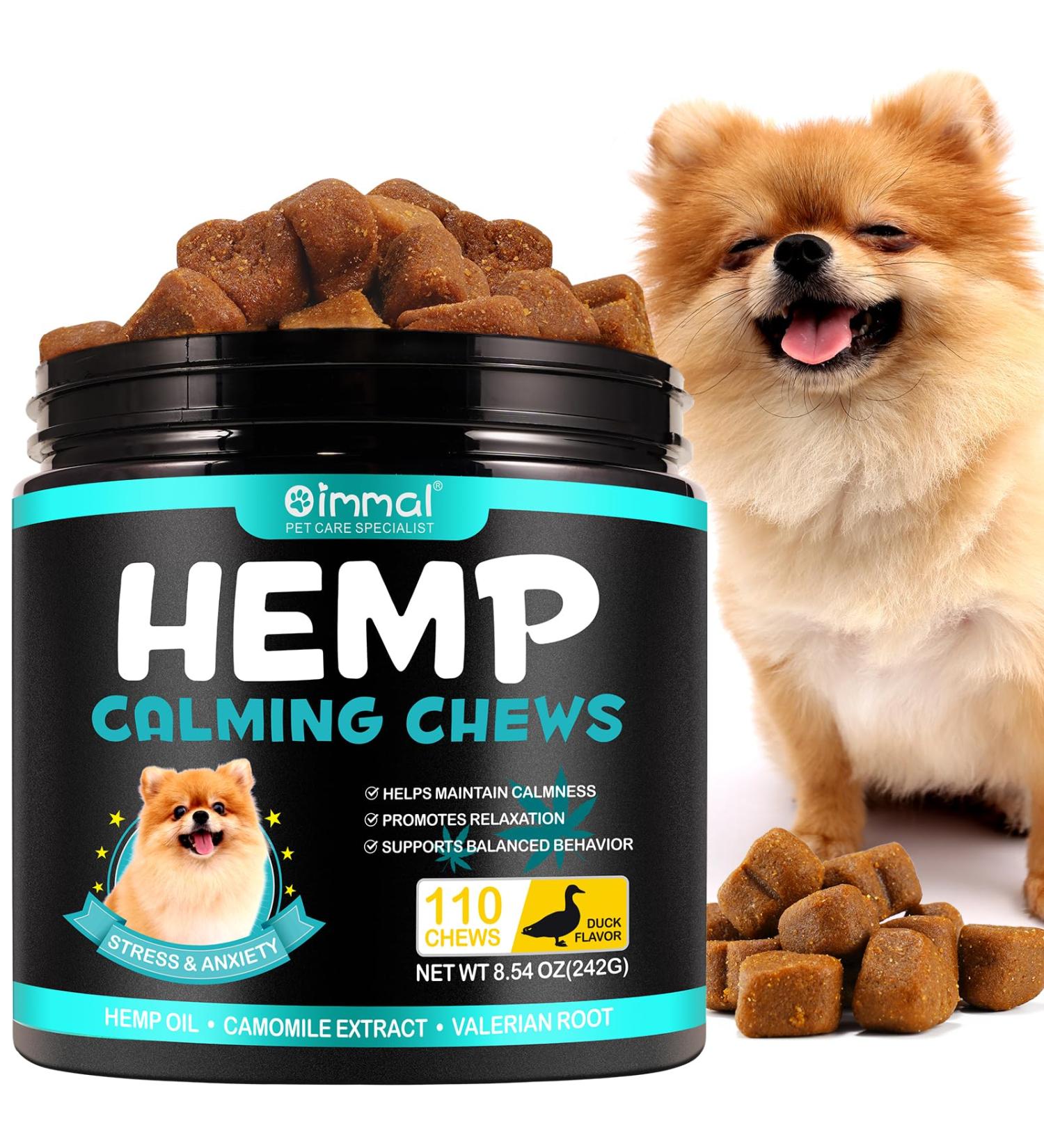 HRAMEX Calming - Food Supplement for Dogs Stress Relief No Dyes or Preservatives 110 Delicious Chicken Treats 242g (Inte) - Buy Online on GoSupps.com