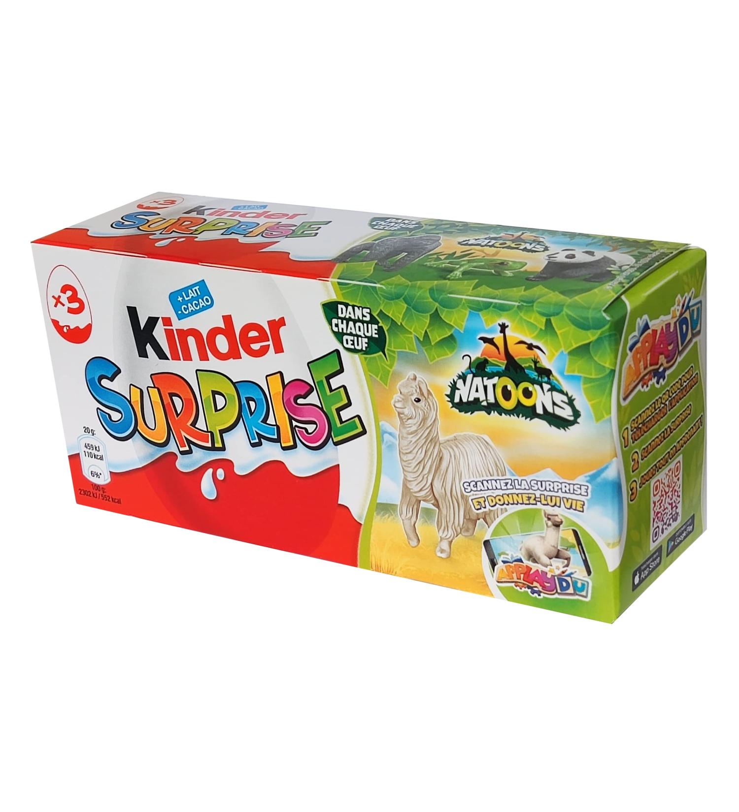 KINDER Surprise Natoons Egg 20g - New version 2022/2023 - Pack of 3 eggs. (1) - Buy Online on GoSupps.com