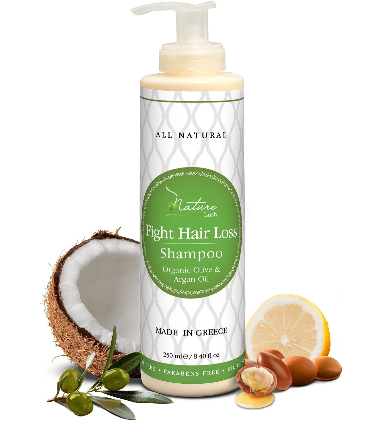 Organic Argan Anti-Hair Loss Shampoo | Sulfate-Free DHT Treatment for All Hair Types - 100% Pure & Natural (250 ml - Buy Online on GoSupps.com