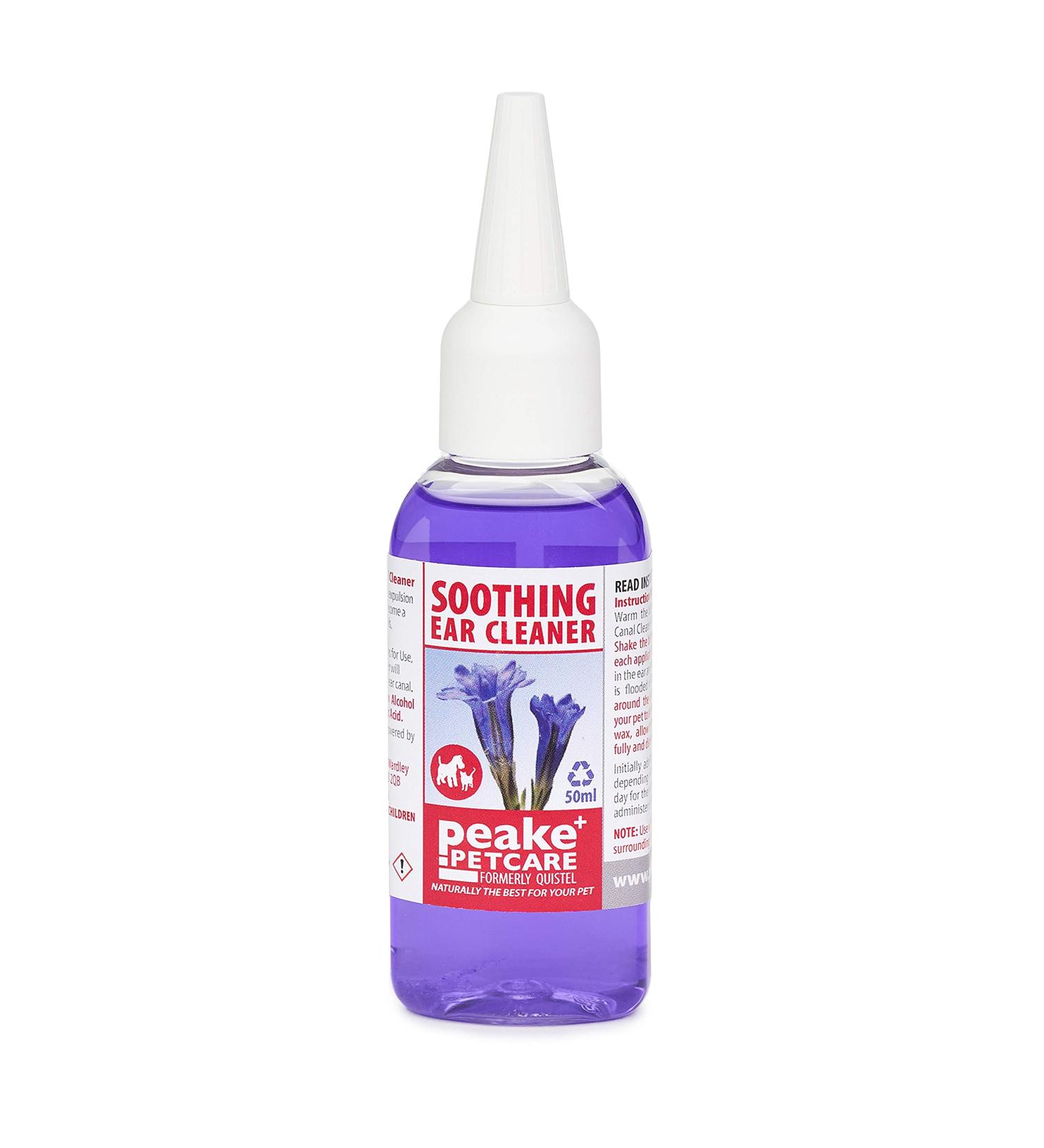 Quistel Dog Ear Cleaner Solution - Soothing Canaural Ear Drops - Dog Ear Drops for Infection Wax Dirt Yeast and Mites - 50ml - Buy Online on GoSupps.com