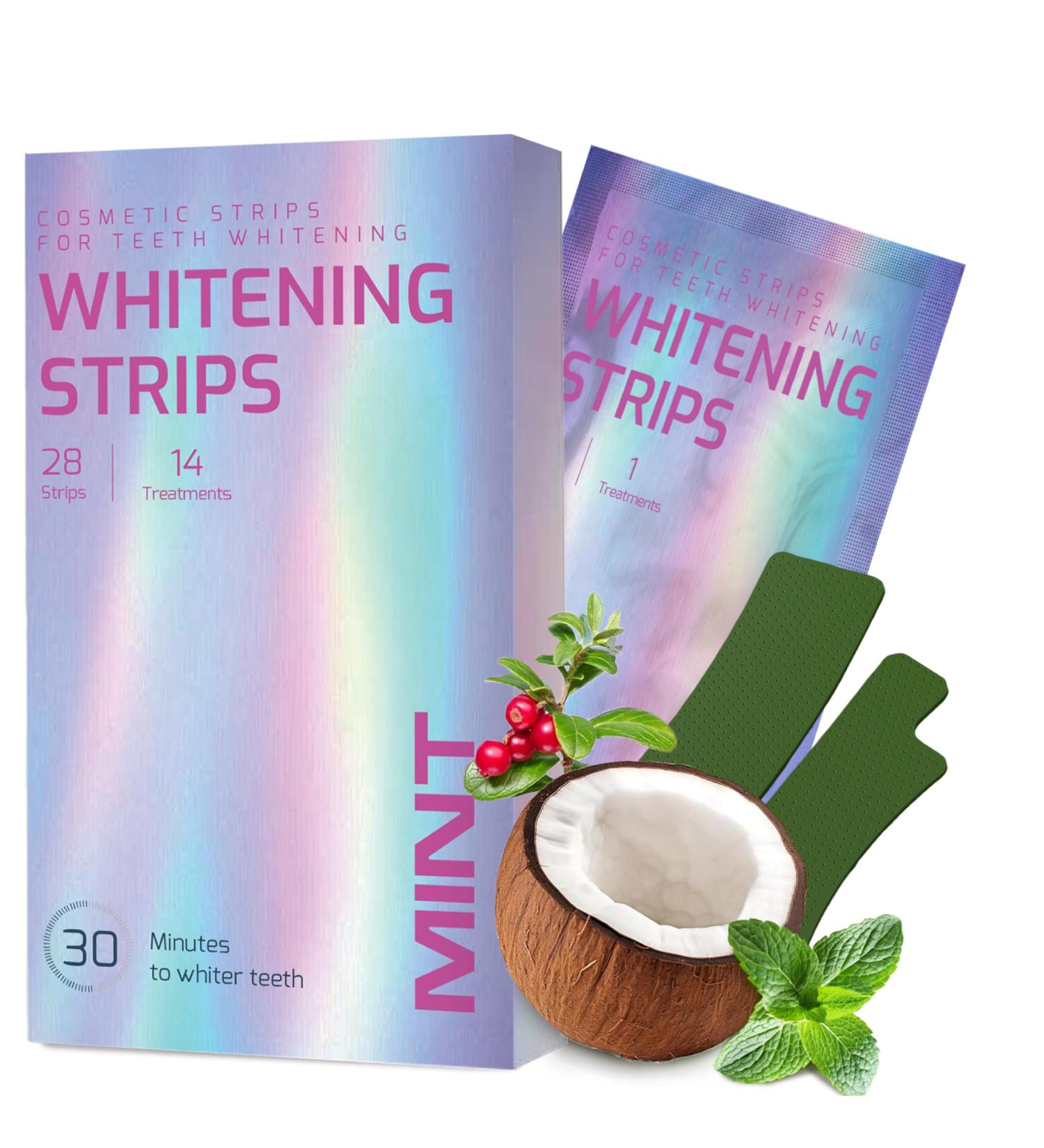Gentle Teeth Whitening Strips - Bleaching Teeth Free of Peroxide for a Radiant Smile - Gentle Teeth Whitening - Teeth Whitening Strips - V01 - Buy Online on GoSupps.com