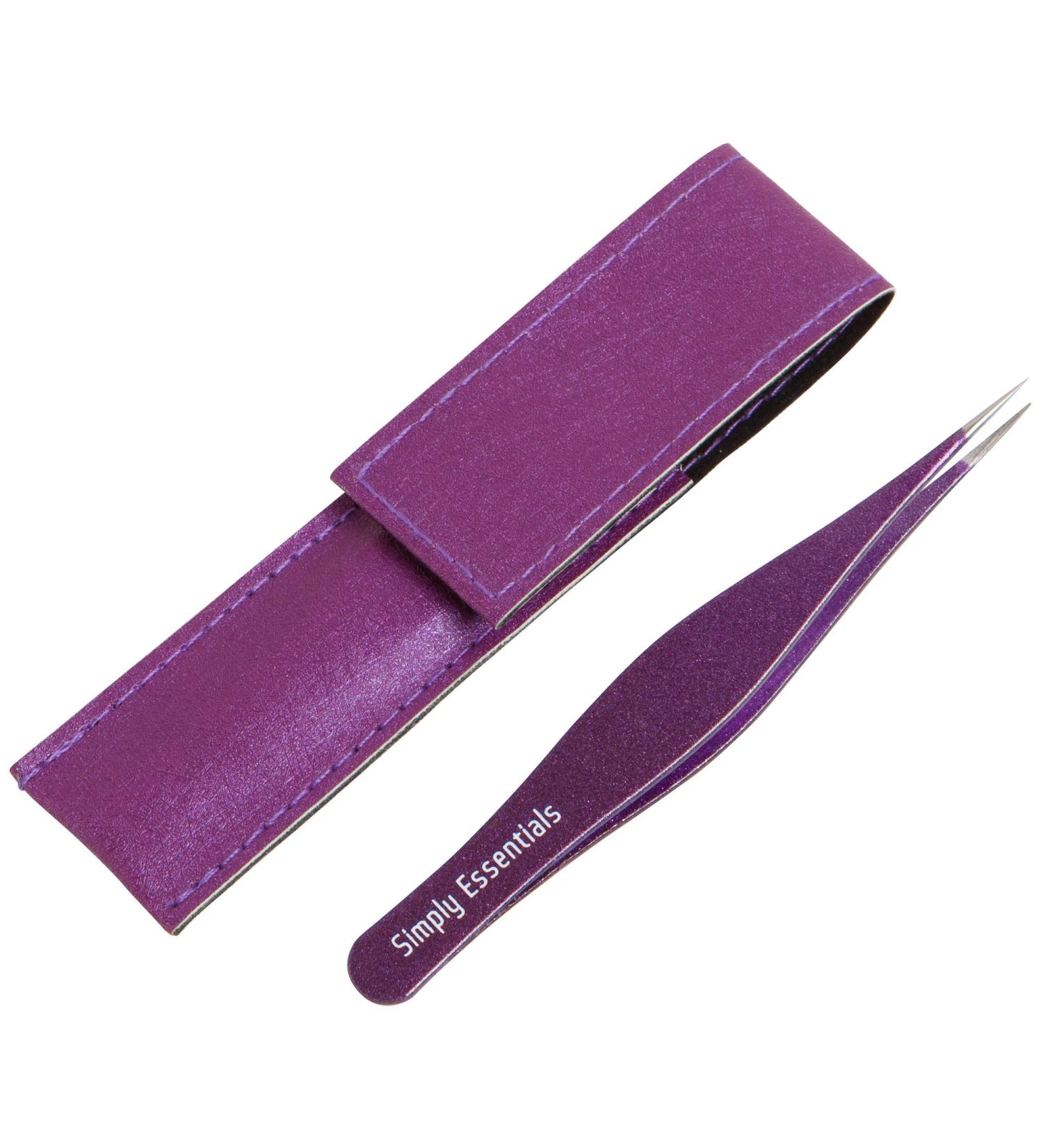Professional Ingrown Hair Tweezers Set with Purple Case and Ebook - Surgical Quality - Buy Online on GoSupps.com
