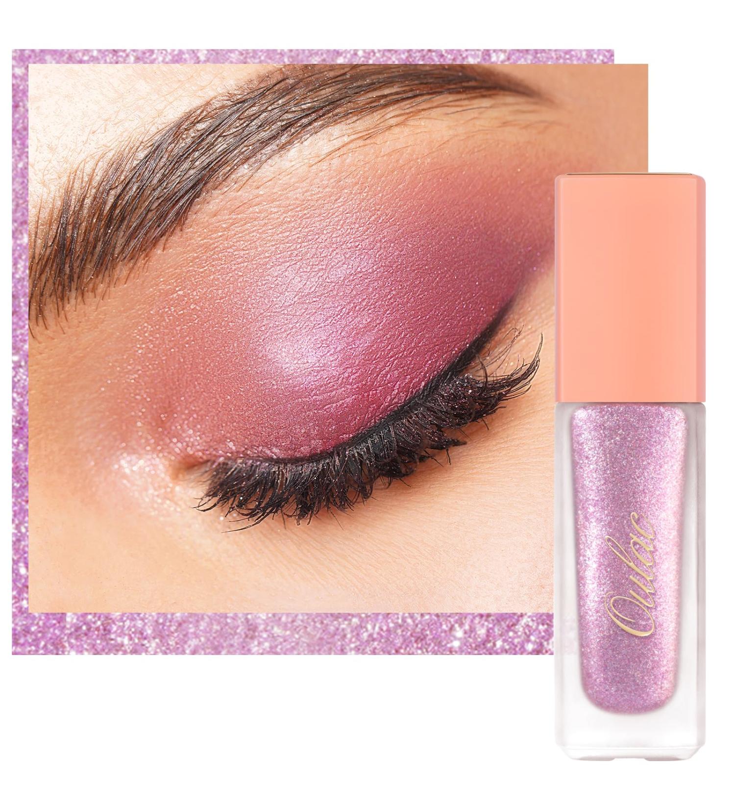 Oulac Liquid Glitter Eyeshadow Shimmer Eyeshadow Metallic Purple Eyeshadow Liquid Eyeliner with Fine Sparkle Blendable Sparkly Eye Make-up Crease Resisatnt Non-Greasy Vegan 5.4g Jump!! (08) - Buy Online on GoSupps.com