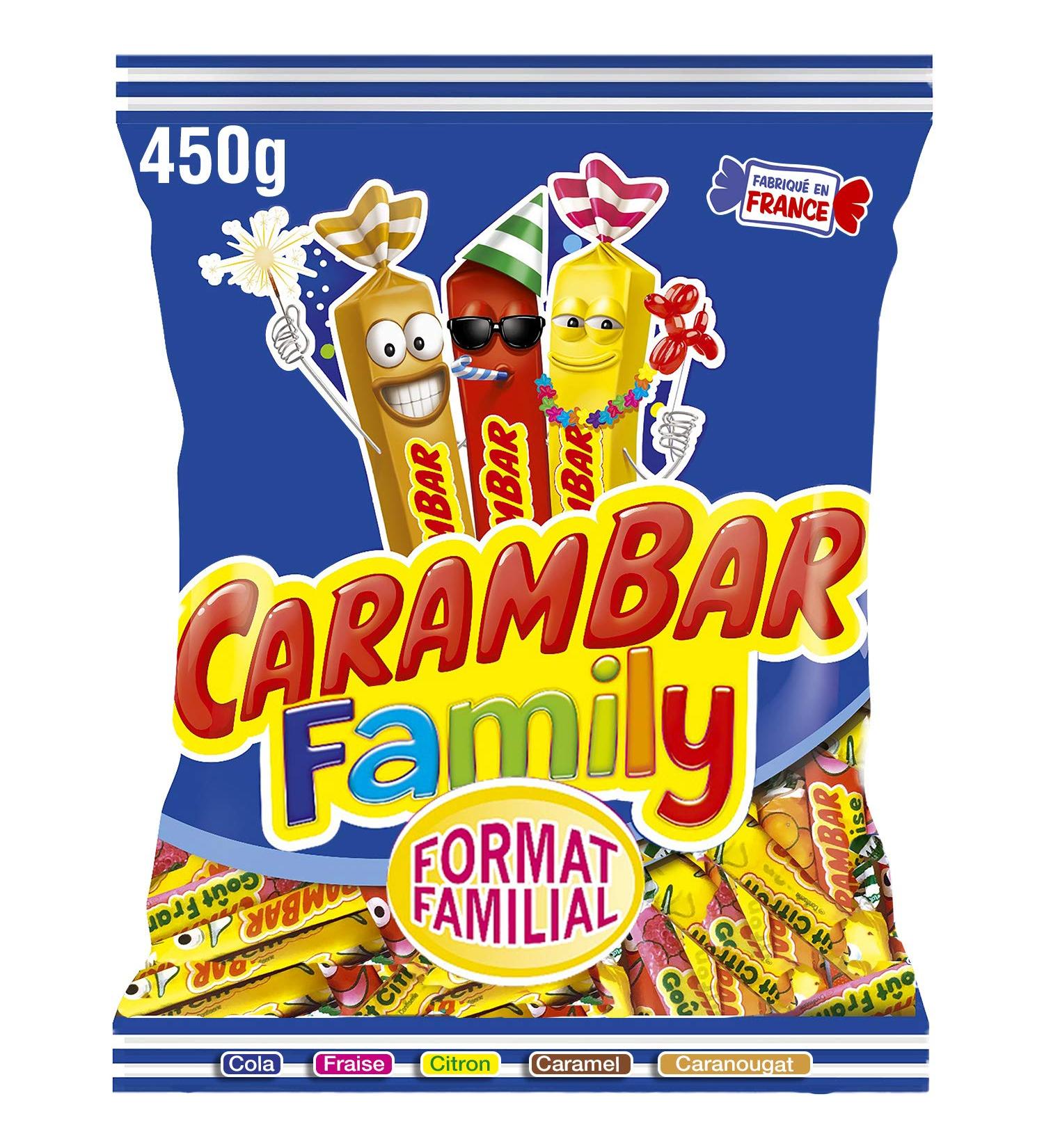 Carambar Carambar Family - le Sachet de 450g Citron 450 g (Lot de 1)