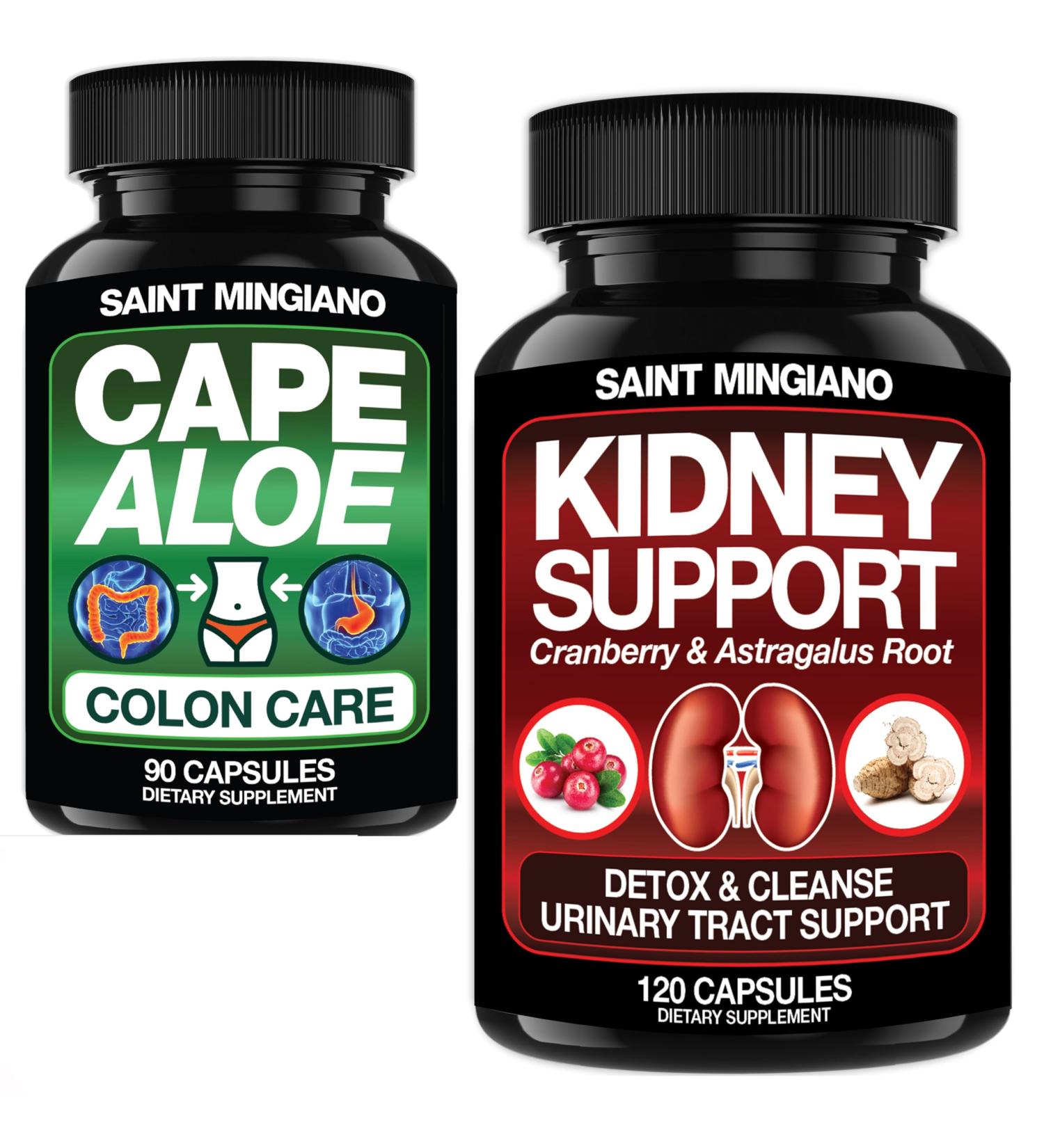 Saint Mingiano Kidney Support Cleanse Detox & Repair - with - Aloe Vera Capsules - Buy Online on GoSupps.com