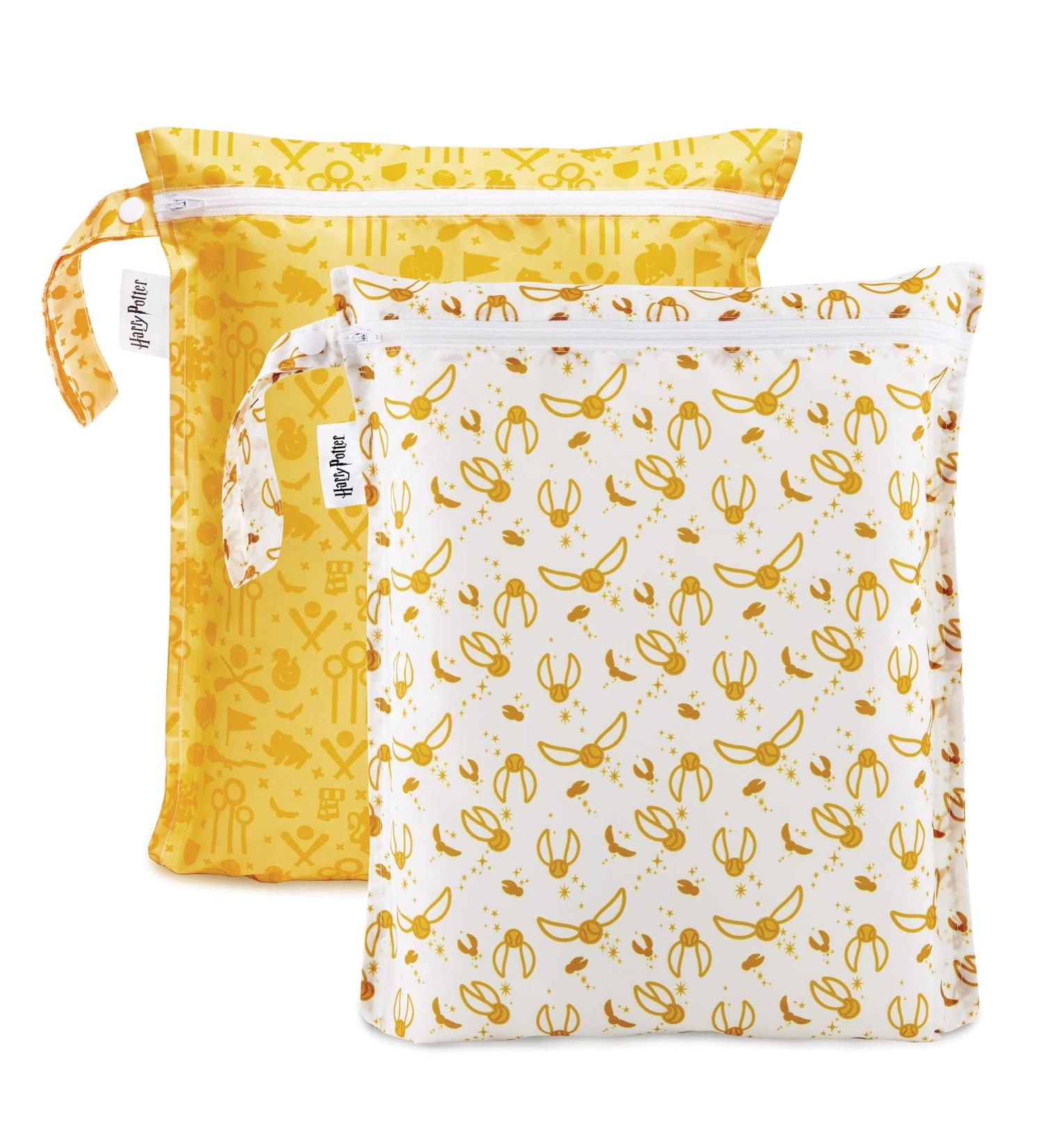 Bumkins Waterproof Wet Bag - Harry Potter Quidditch (2-Pack) | Washable, Reusable for Travel, Beach, Pool, Stroller | Ideal for Diapers, Gym Clothes, Swimsuits, Toiletries | 12x14 Size - Buy Online on GoSupps.com