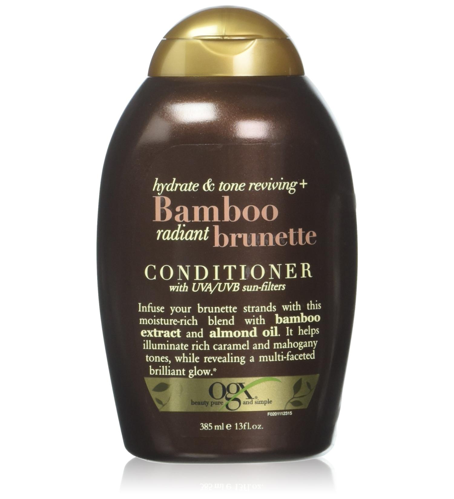 OGX Hydrate & Tone Reviving Bamboo Radiant Brunette Conditioner - 13 oz | Ideal for International Shipping | Moisturizing & Color-Enhancing Hair Care - Buy Online on GoSupps.com