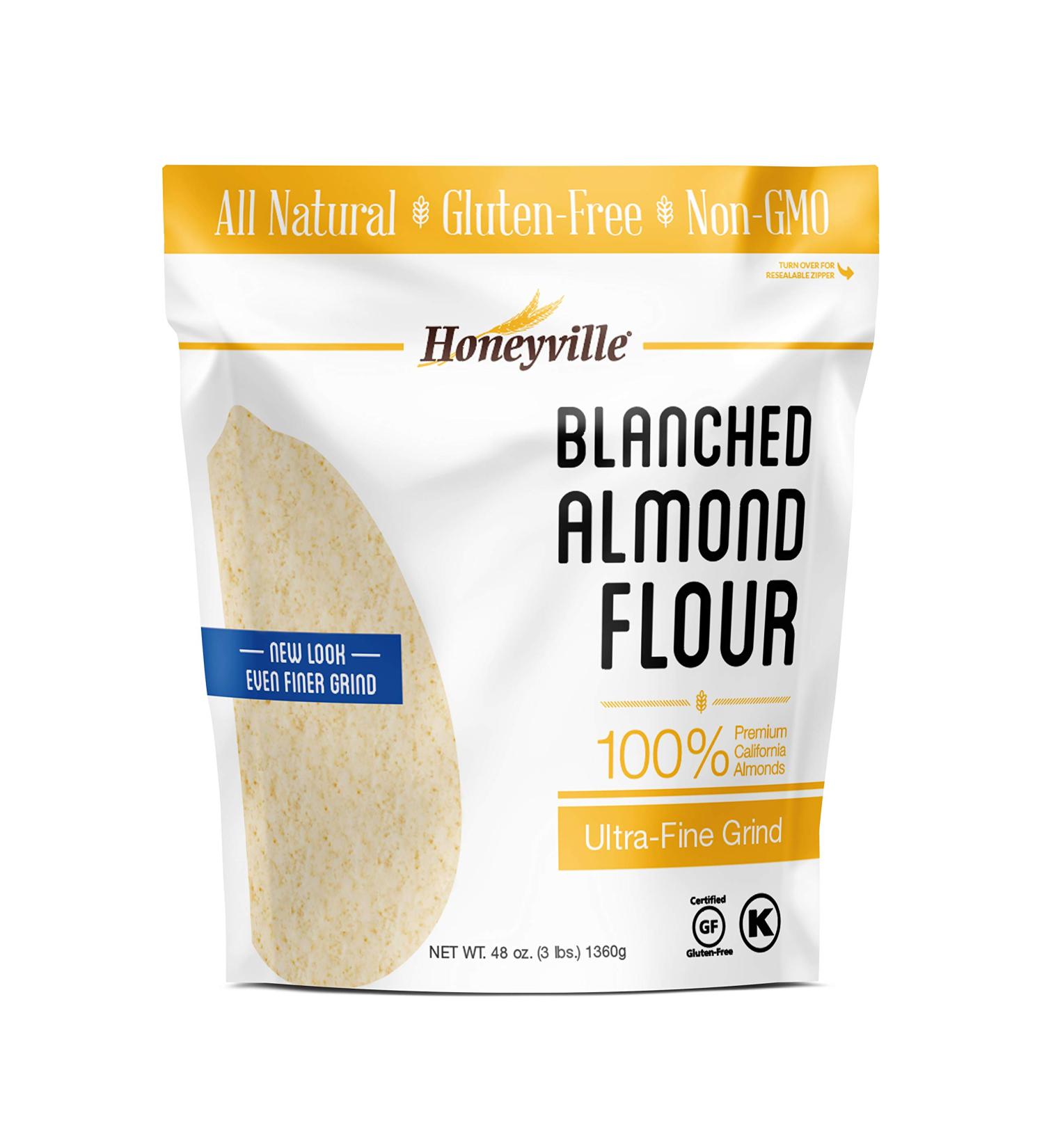 Honeyville Blanched Almond Flour - Ultra-Fine Grind, 3lbs | Gluten-Free & Cholesterol-Free - Buy Online on GoSupps.com