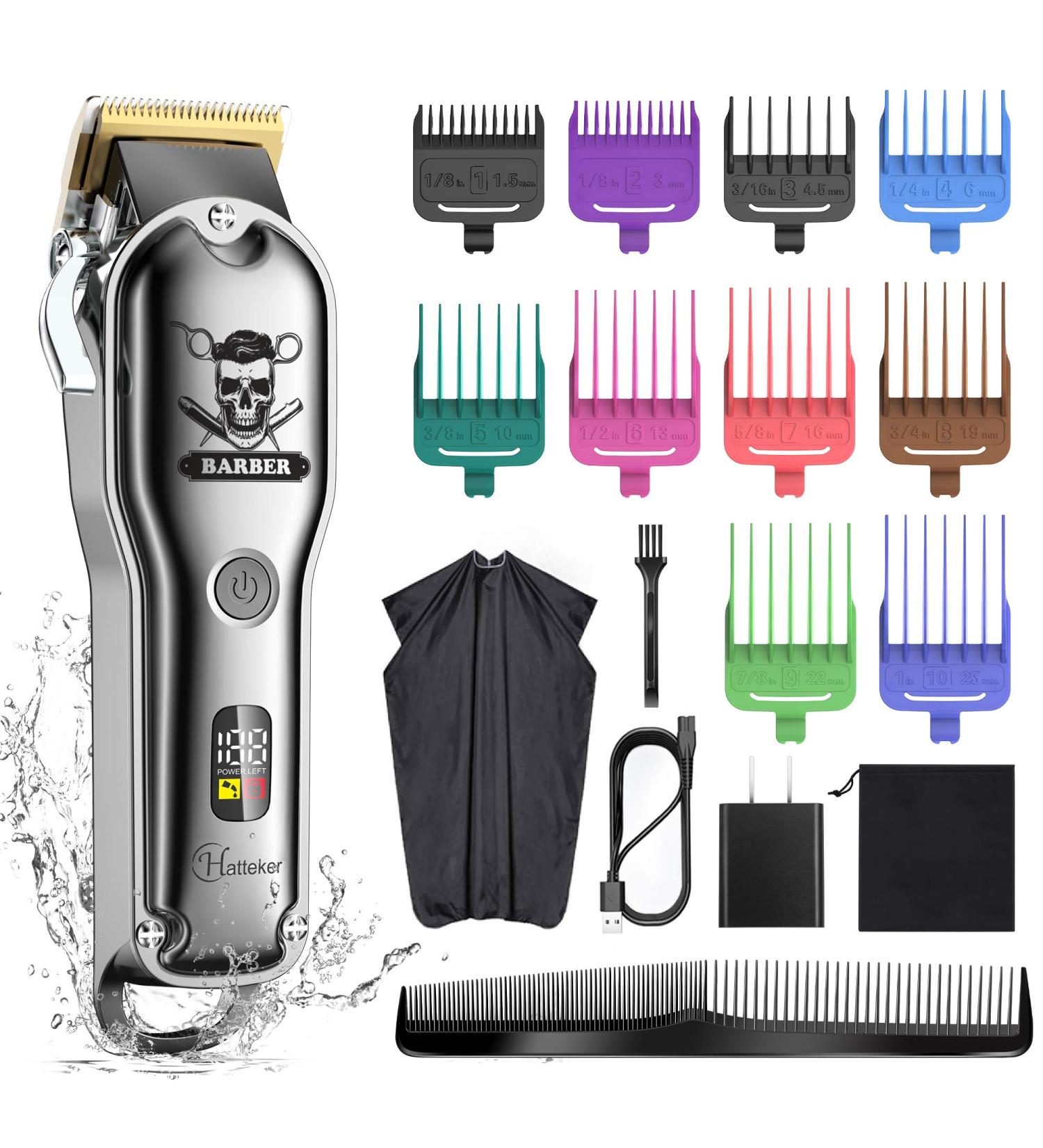 Professional Hair Cutting Kit - Hatteker Cordless Clippers & Beard Trimmer - IPX7 Waterproof - Buy Online on GoSupps.com