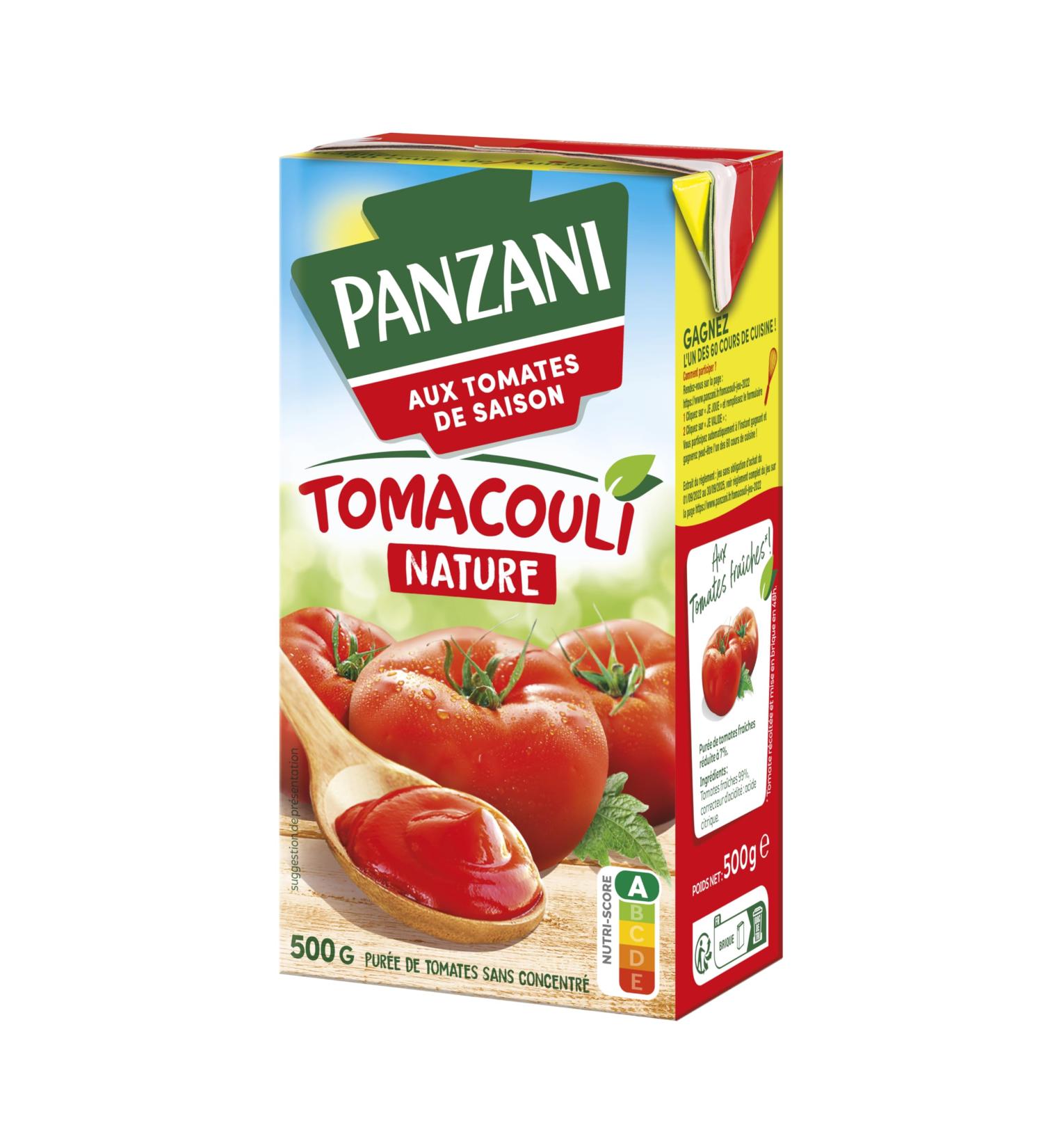 Panzani Fresh tomato puree, plain, without added water - The brick of 500 g