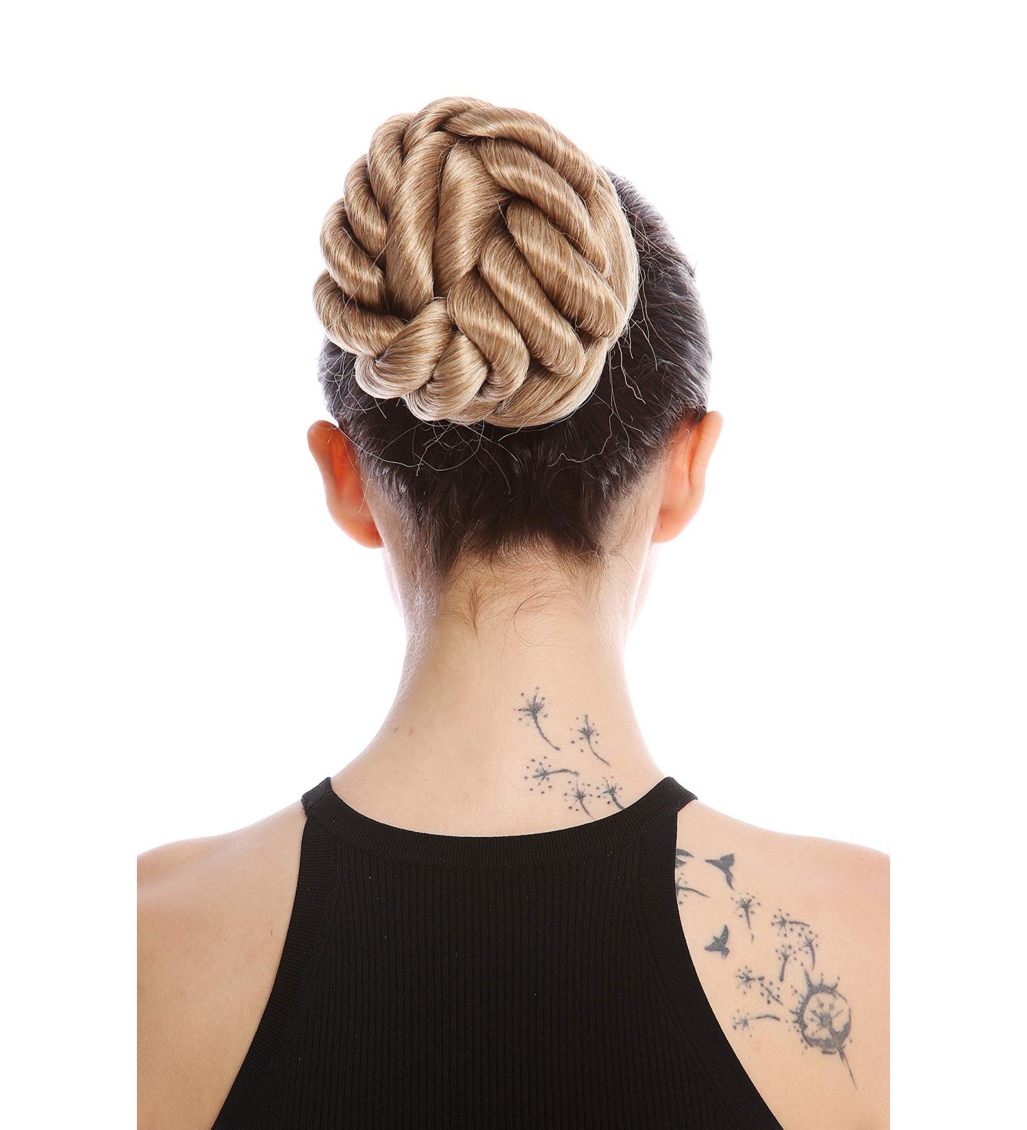 WIG ME UP N794-27T613 Bun Hair Piece - Elaborately Braided Large Corkscrew Curls in Blonde Mix for International Shipping - Buy Online on GoSupps.com