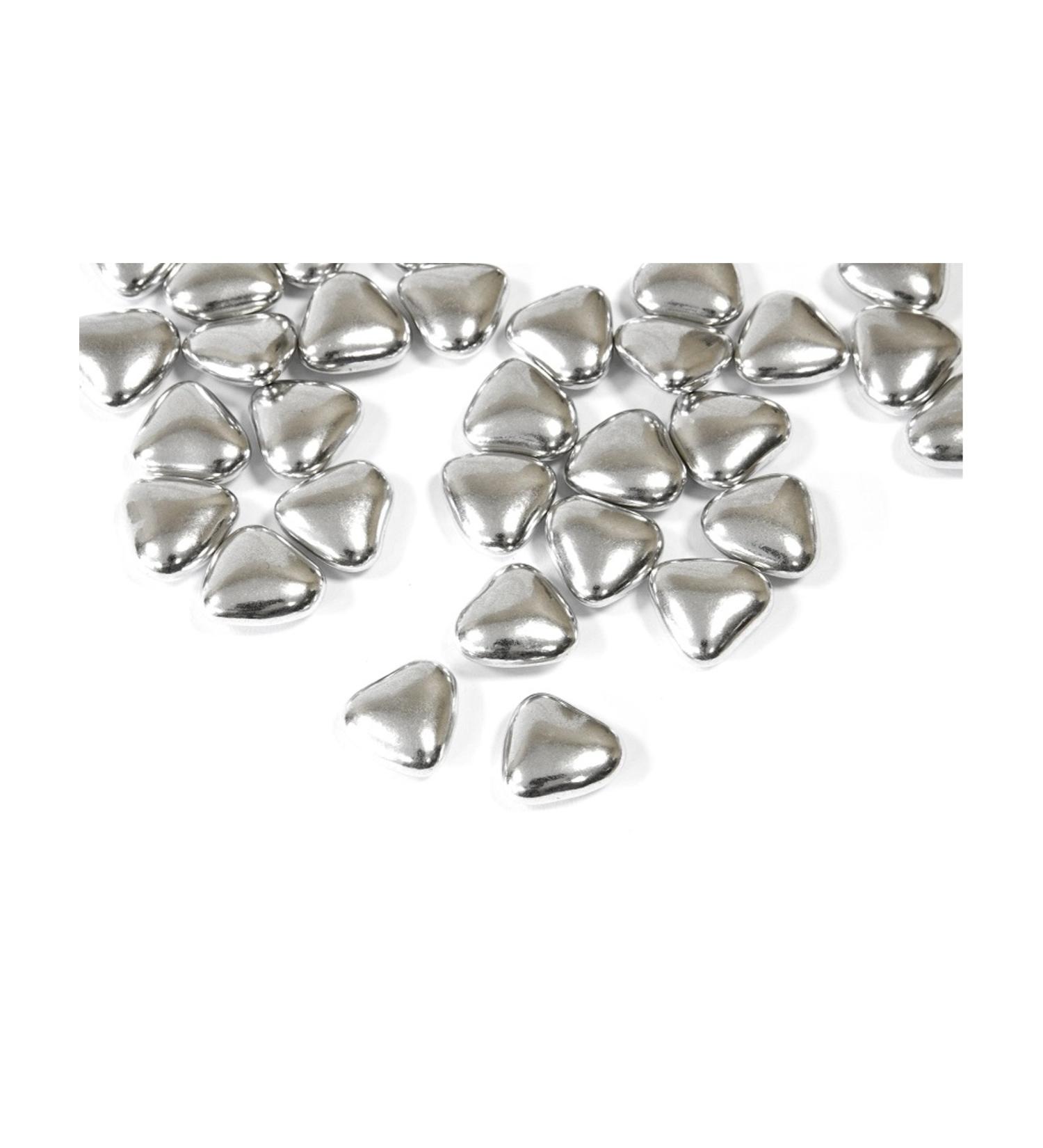 G n rique - - Mini Heart Chocolate Silver Dragees 250g