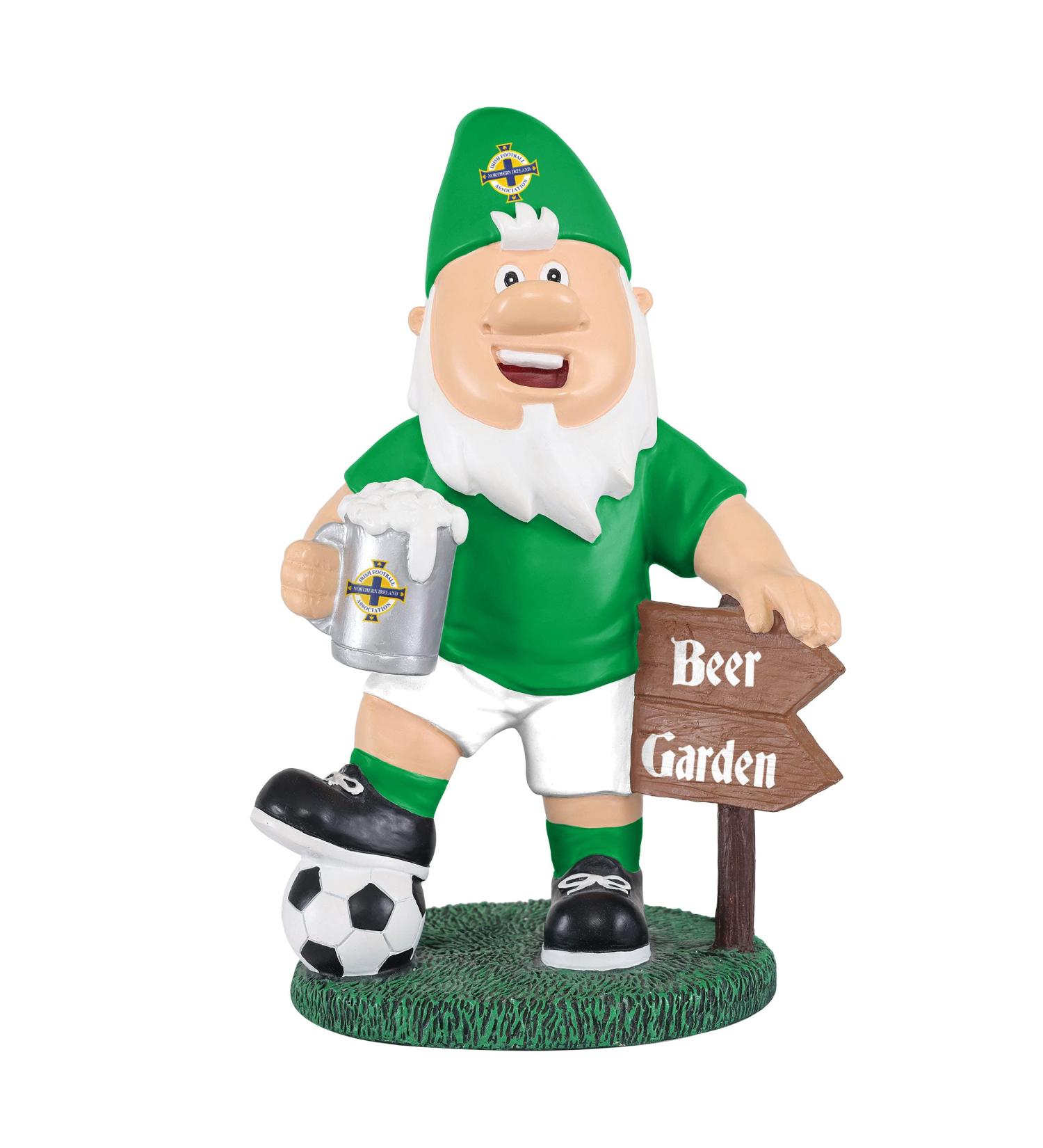 FOCO Northern Ireland Fan Beer Garden Gnome | World Cup European Championship Decor | International Shipping Available - Buy Online on GoSupps.com