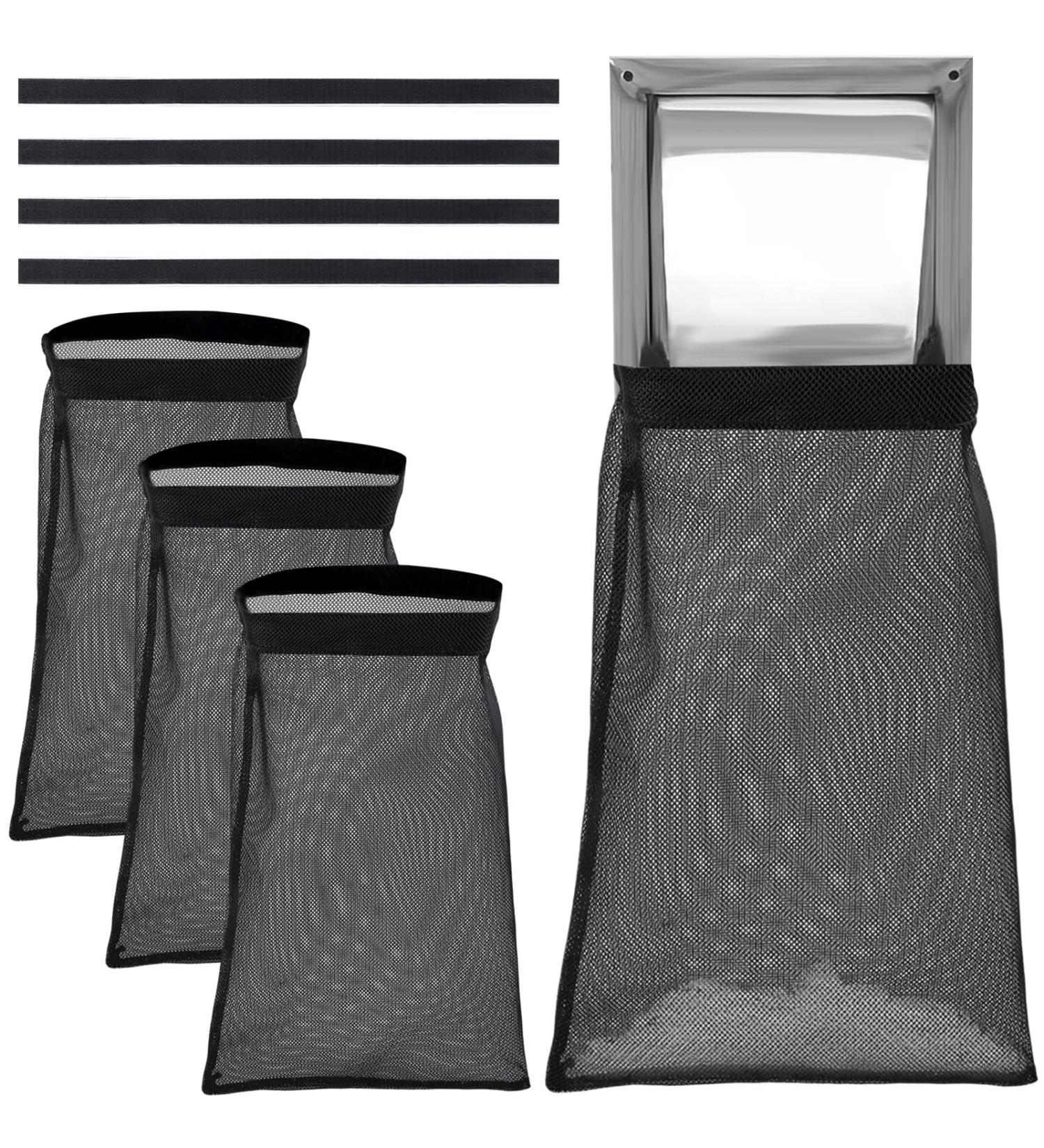 US 4Pcs Reusable Dryer Vent Lint Bags - Durable Mesh Dust Filter Traps | Lint Catcher with Adhesive Stripe for Improved Dryer Vent Safety (39x25cm Black - Buy Online on GoSupps.com