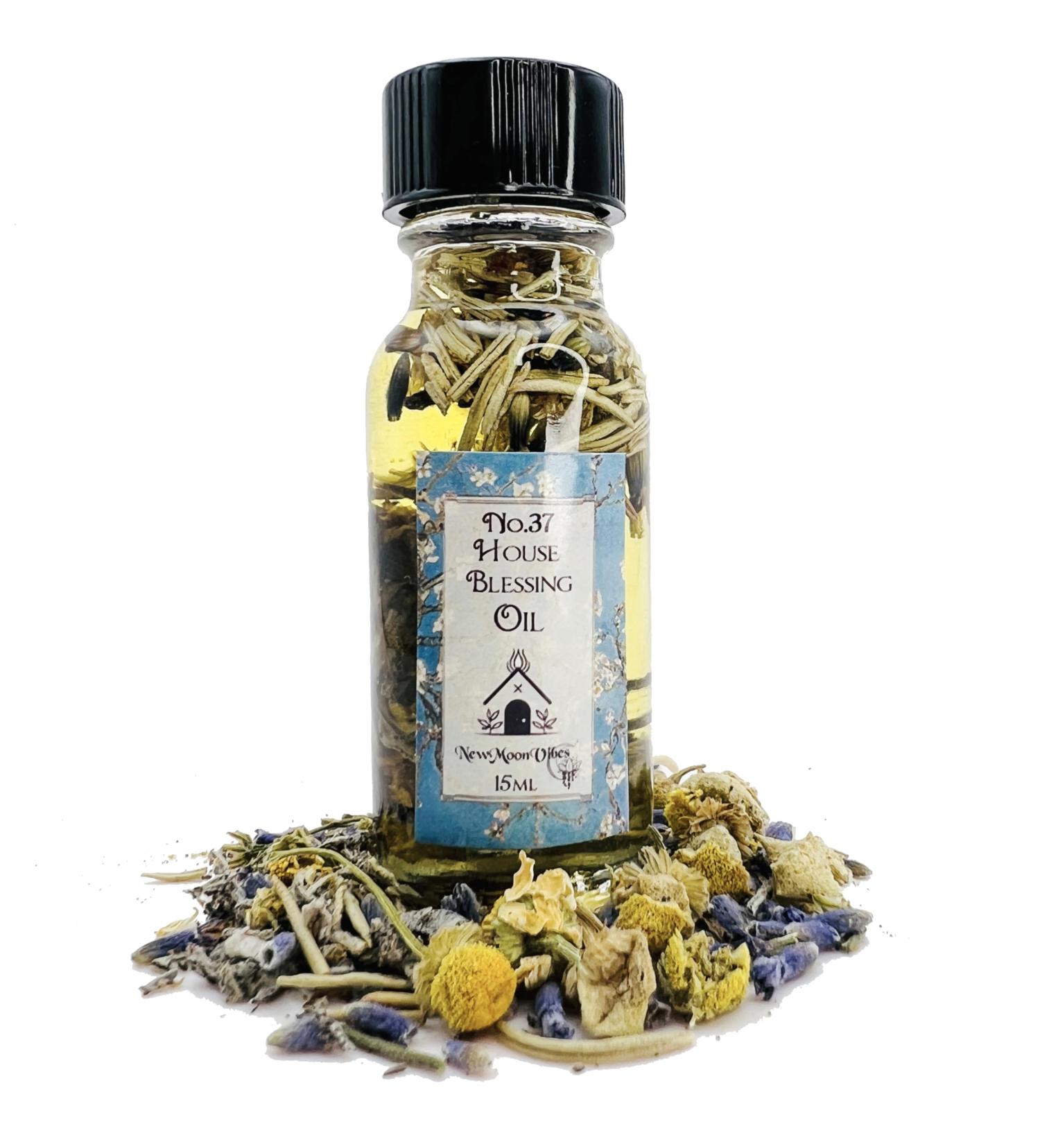 House Blessing Oil by New Moon Vibes - Sanctify Protection Clear Energies Harmony Home Home Joy Sanctuary Spells Conjure Rituals- Handmade with Essential Oils & Herbs - Wicca Pagan Hoodoo Magick - Buy Online on GoSupps.com