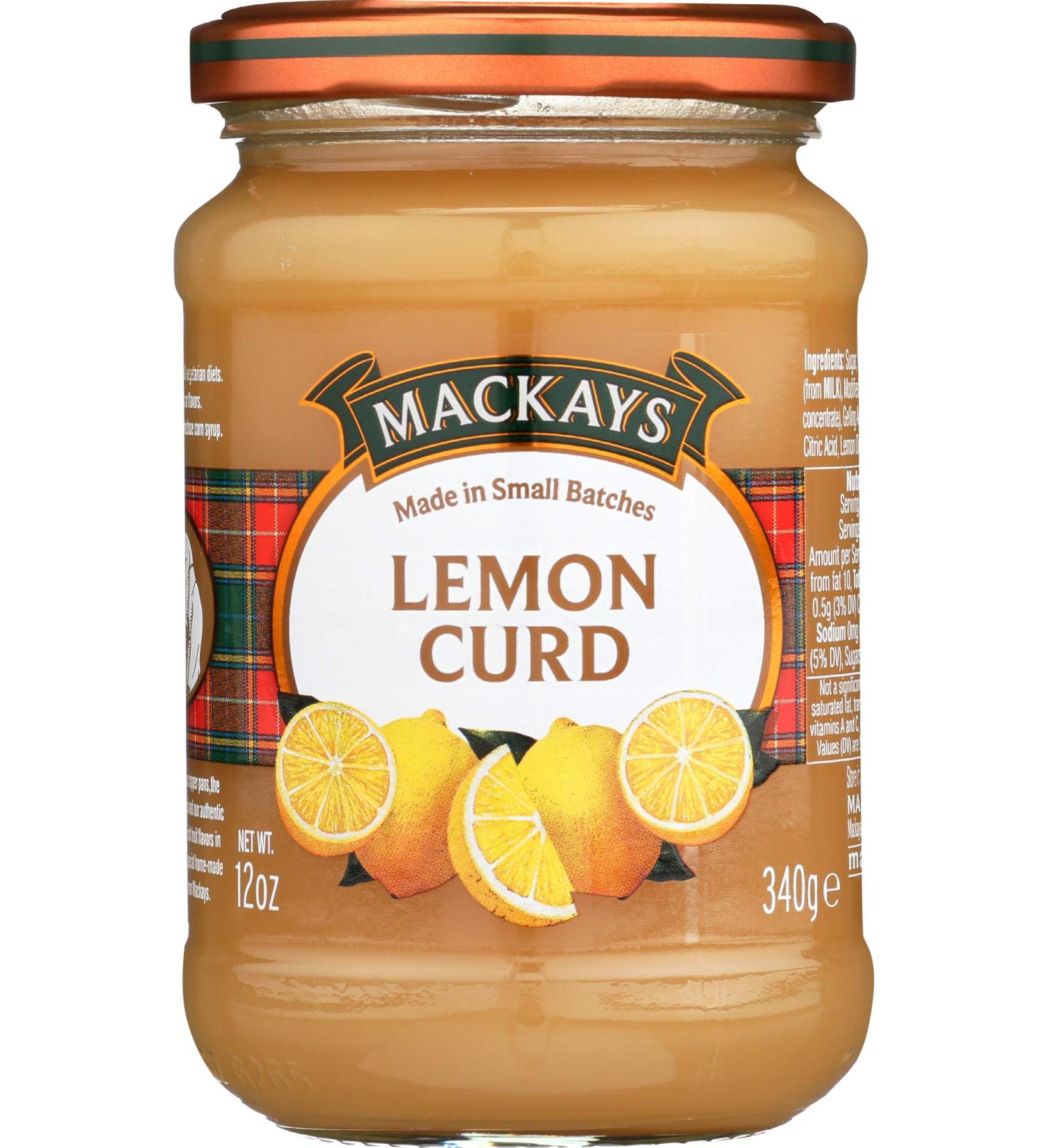 Mackays Lemon Curd 12oz - Premium Quality Spread for Breakfast and Baking - Buy Online on GoSupps.com