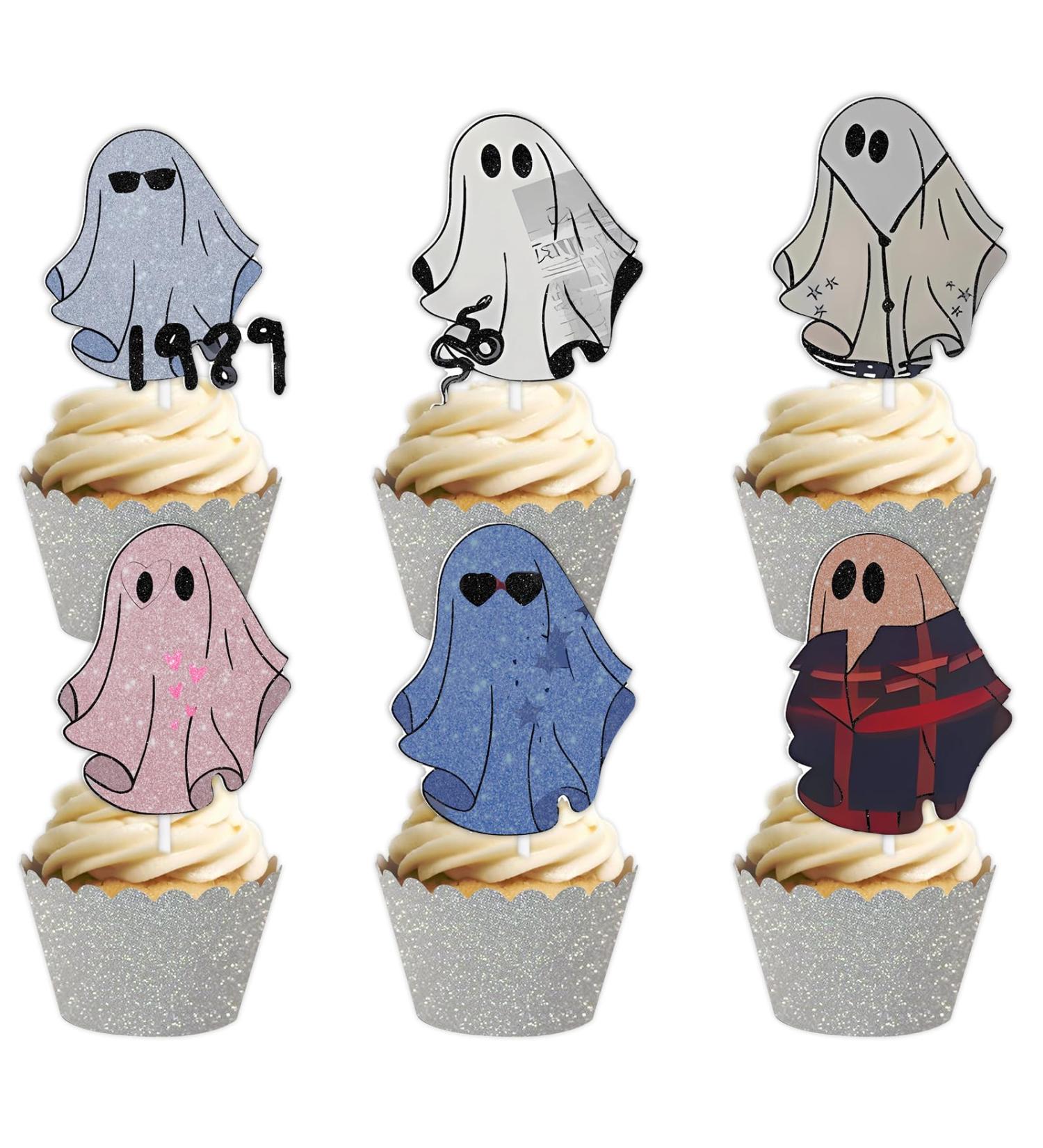 18pcs Glitter Dessert Cupcake Topper Cheer to Worldwide Popular Singer Theme Decor Pick for Fan Men Women Happy Birthday Concert Party Decorations Supplies - Buy Online on GoSupps.com