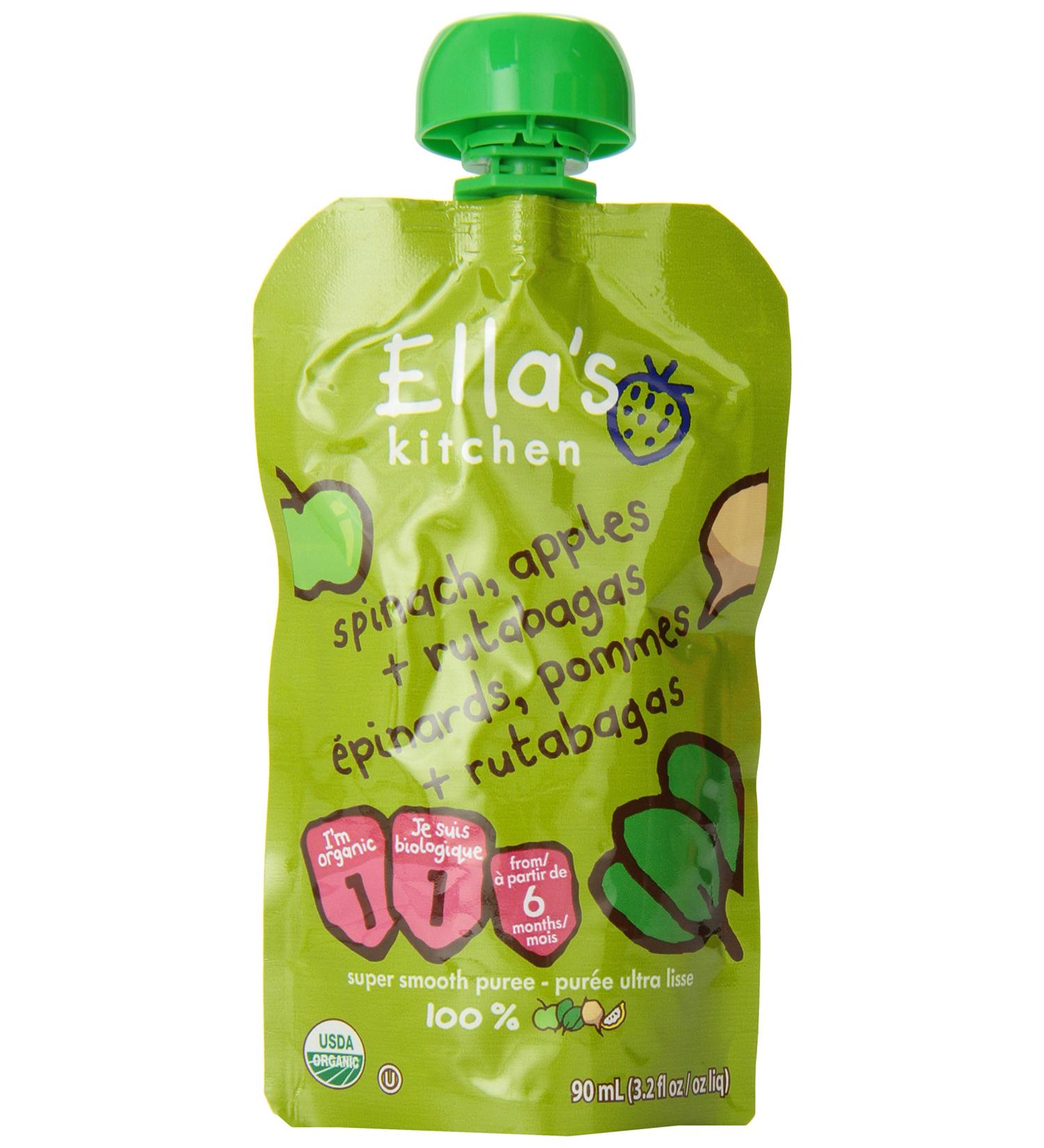 Ella's Kitchen Spinach Apples and Rutabagas 28-count - Buy Online on GoSupps.com