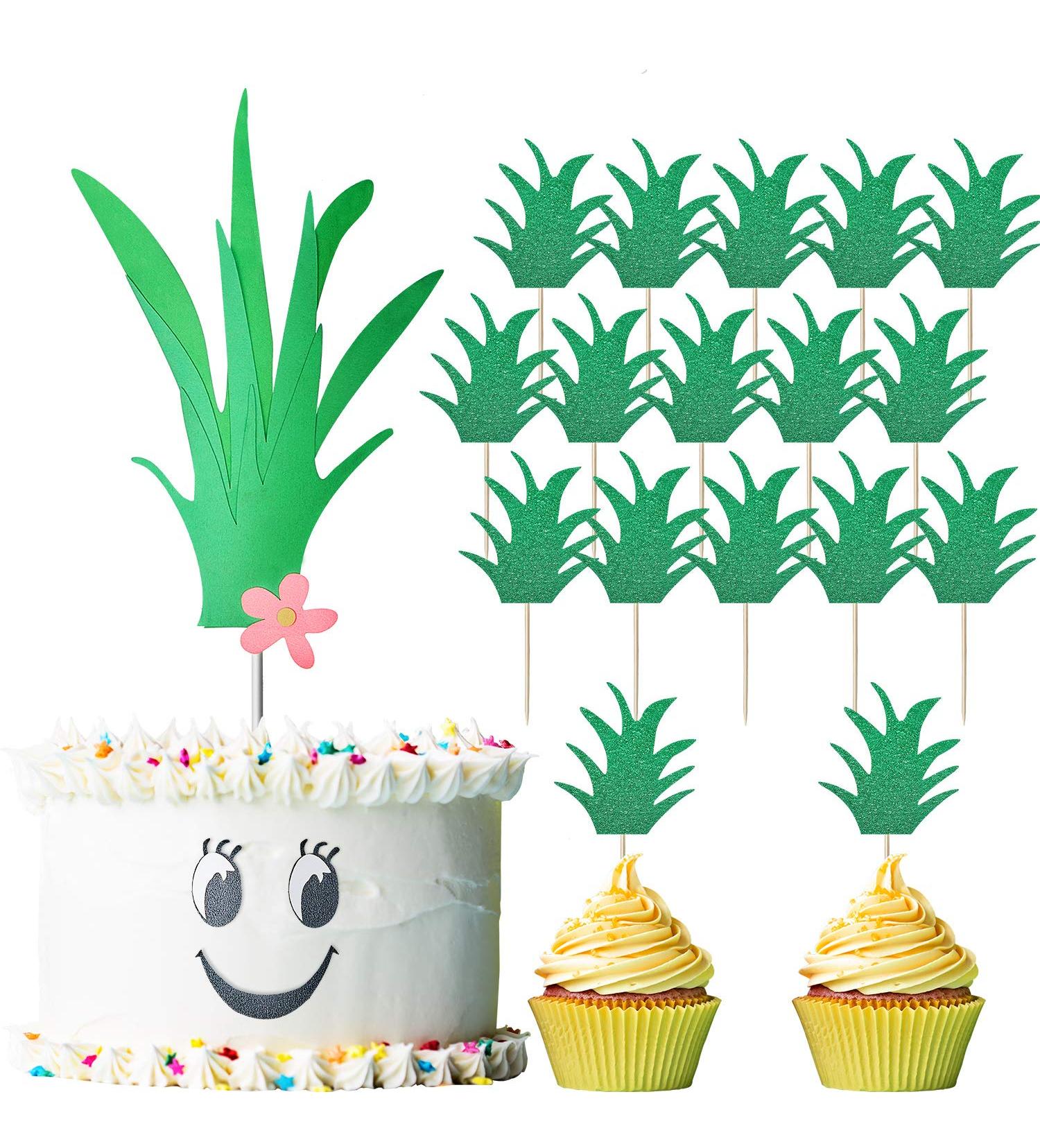 22 Pieces Glitter Pineapple Cupcake Topper Set Big Pineapple Topper Small Pineapple Leaf Cake Topper for Birthday Wedding Baby Shower Hawaiian Luau Themed Party - Buy Online on GoSupps.com