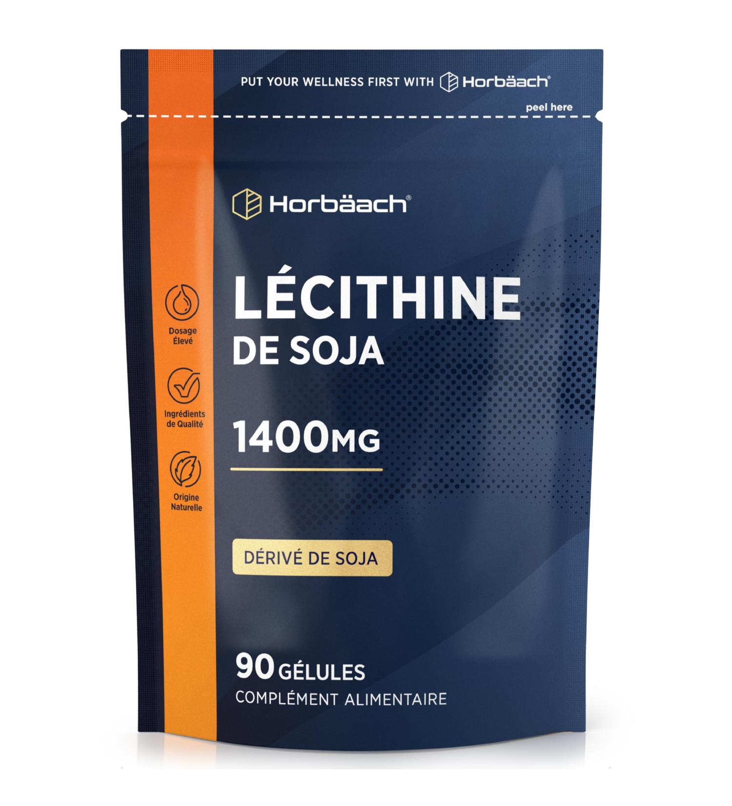 L cithine de Soja 1400 mg | 90 G lules | Compl ment Alimentaire Hautement Dos | Soy Lecithin Softgels | by Horbaach - Buy Online on GoSupps.com