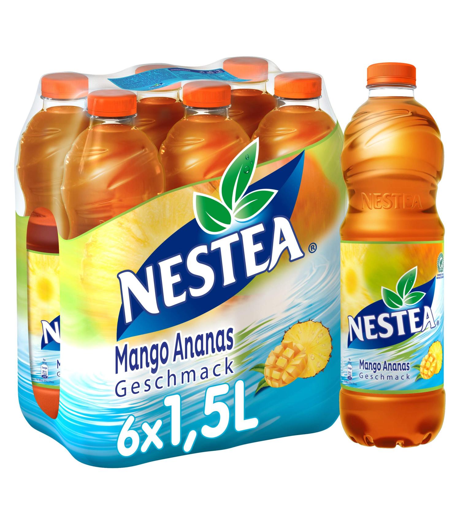Refresco Deutschland NESTEA Mango Pineapple refreshing with full flavor highquality tea and natural flavors disposable 6 x 15 l