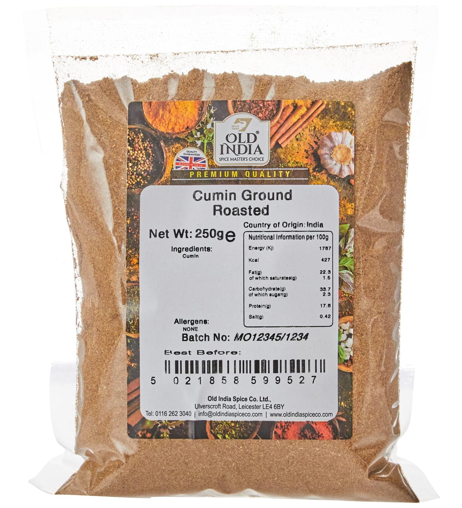 Old India Cumin Ground Roasted 250g - Authentic Indian Spice Blend (Pack of 1) - Buy Online on GoSupps.com