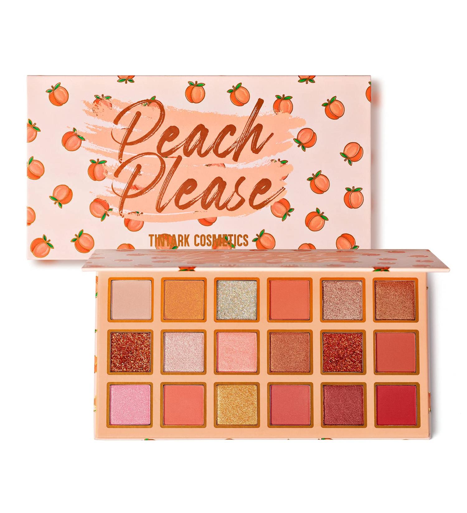 Peach Please 18 Color Eyeshadow Palette - Matte Metallic Sparkle Shimmer Eye Makeup Palette for Girls - TINTARK - Buy Online on GoSupps.com