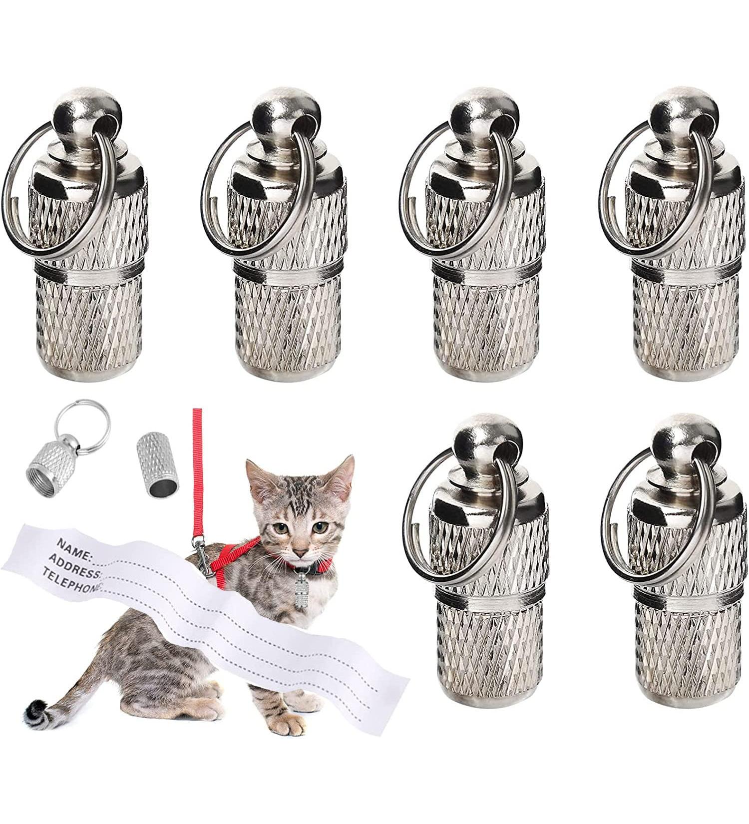 Personalized Address Tags for Dogs & Cats - 6 Pack Pet ID Pendants with Key Ring - Durable Animal Accessories - Buy Online on GoSupps.com