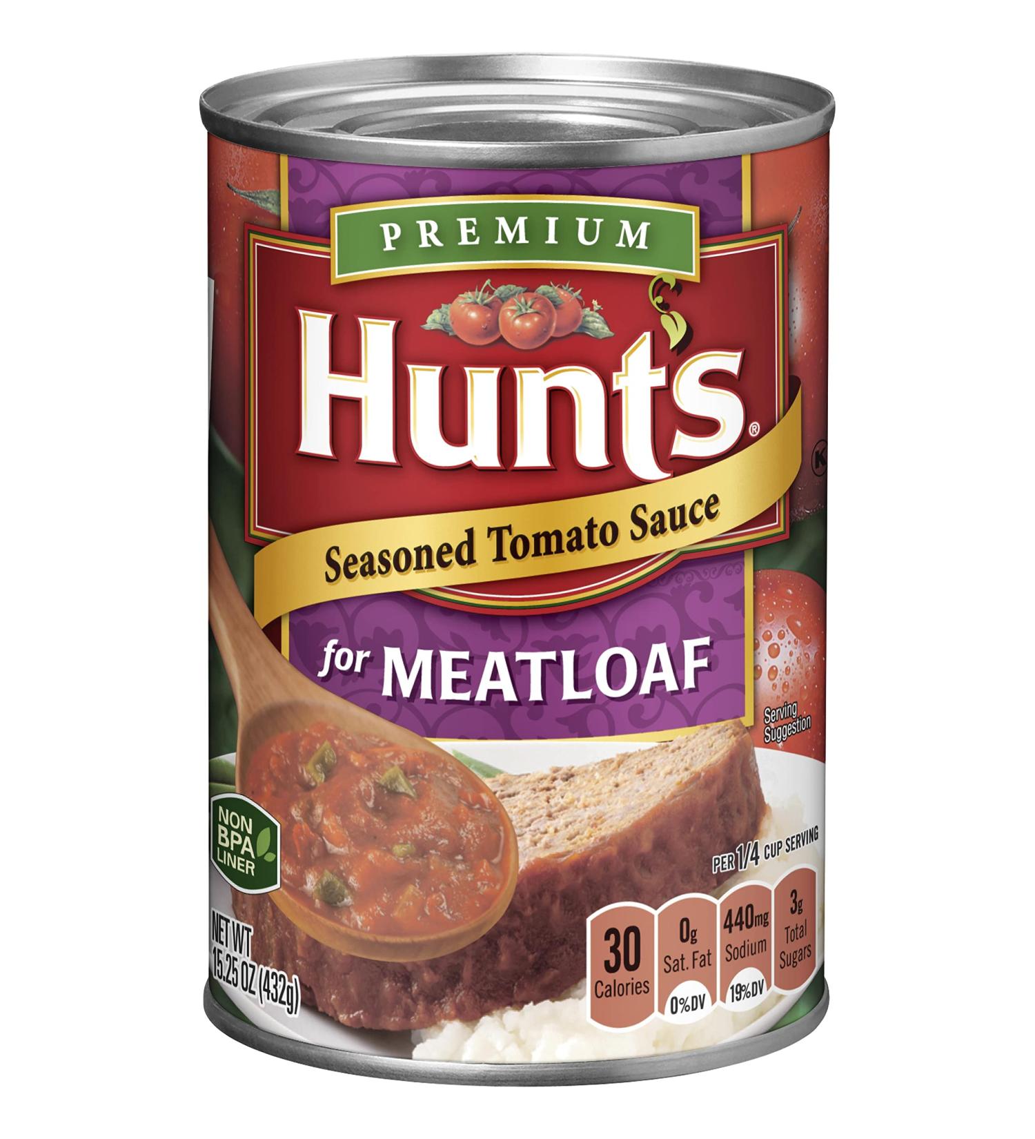 Hunt's Tomato Sauce for Meatloaf 15.25 oz 12 Pack - Seasoned Diced Tomatoes in Sauce - Buy Online on GoSupps.com