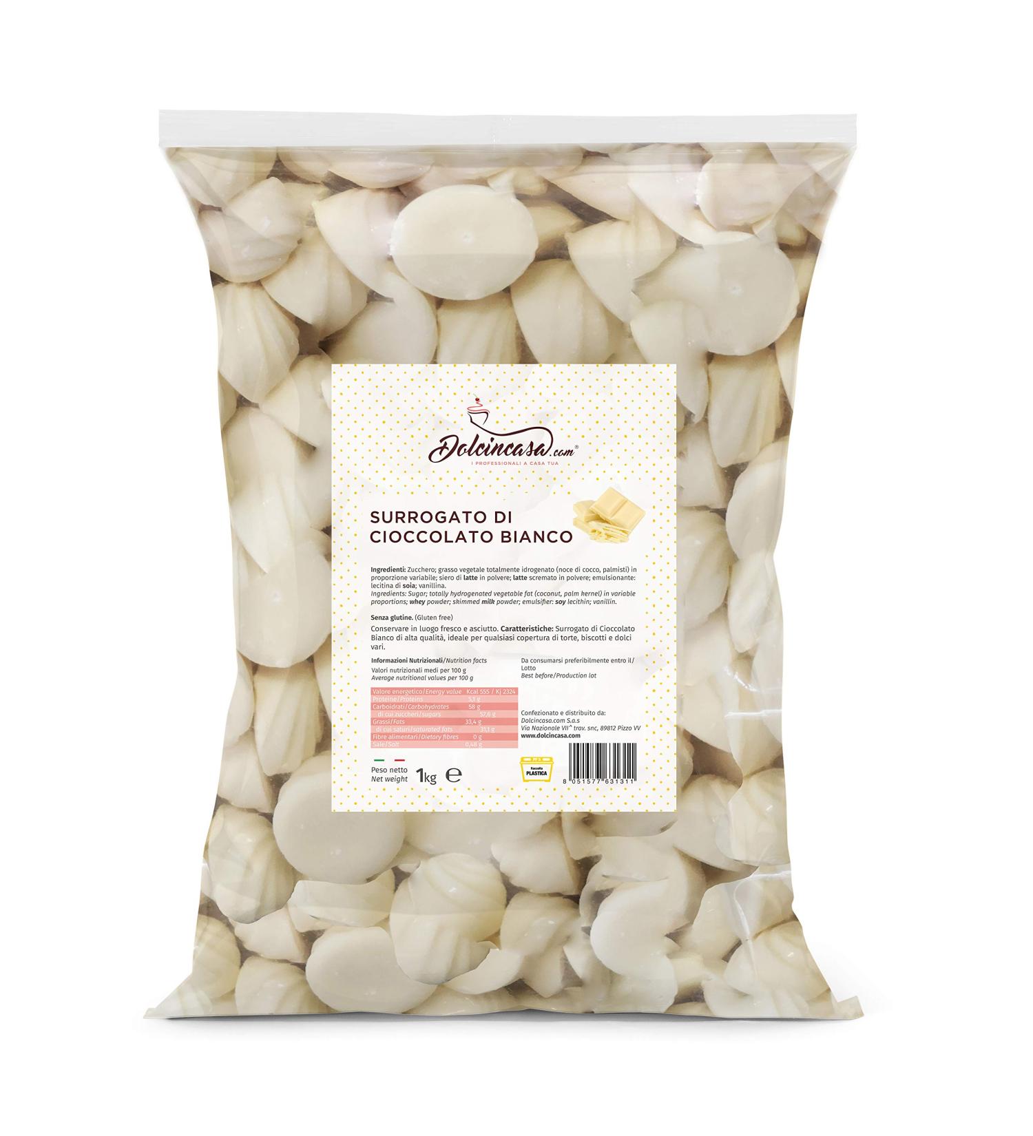 White Chocolate Flavour for Coating Cakes Cookies Chocolate Dips for Ice Cream and Home and Professional Desserts Premium Quality Confectionery 1kg - Buy Online on GoSupps.com