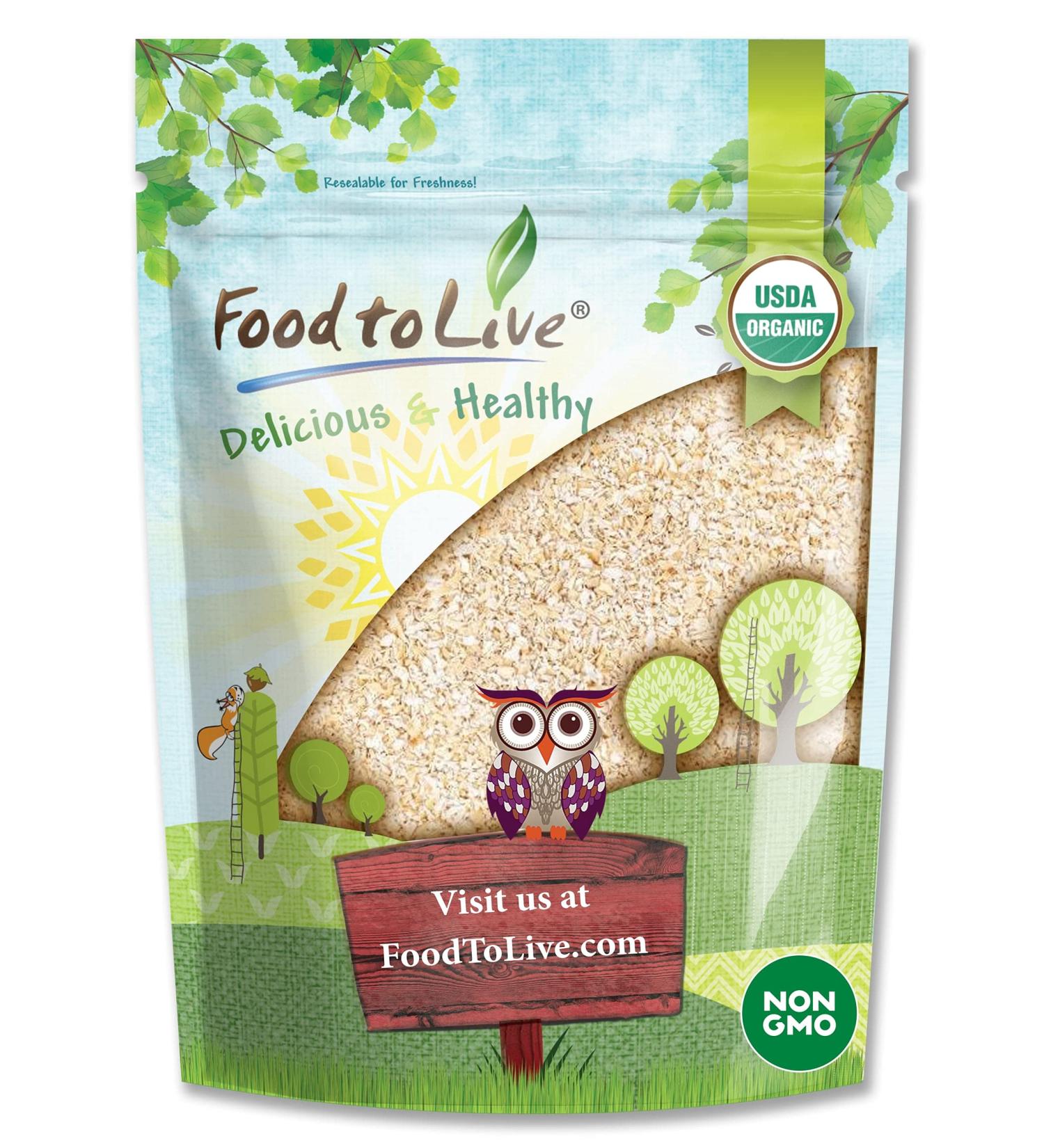 Organic Oat Bran 3 Pounds - Non-GMO High Fiber Hot Cereal | Raw Vegan Kosher | Milled from High Protein Oats | USA Product - Buy Online on GoSupps.com