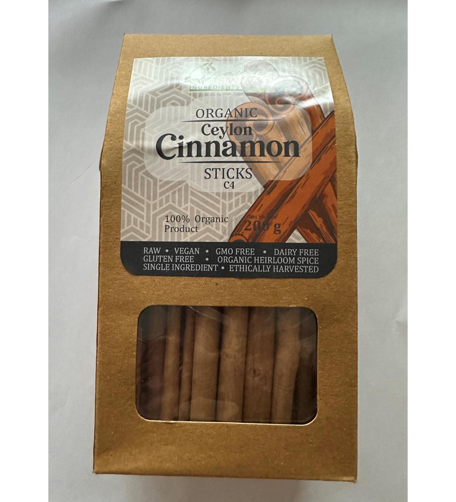 Organic Swaad Organic Cinnamon Quill -C4 200g - Sri Lanka