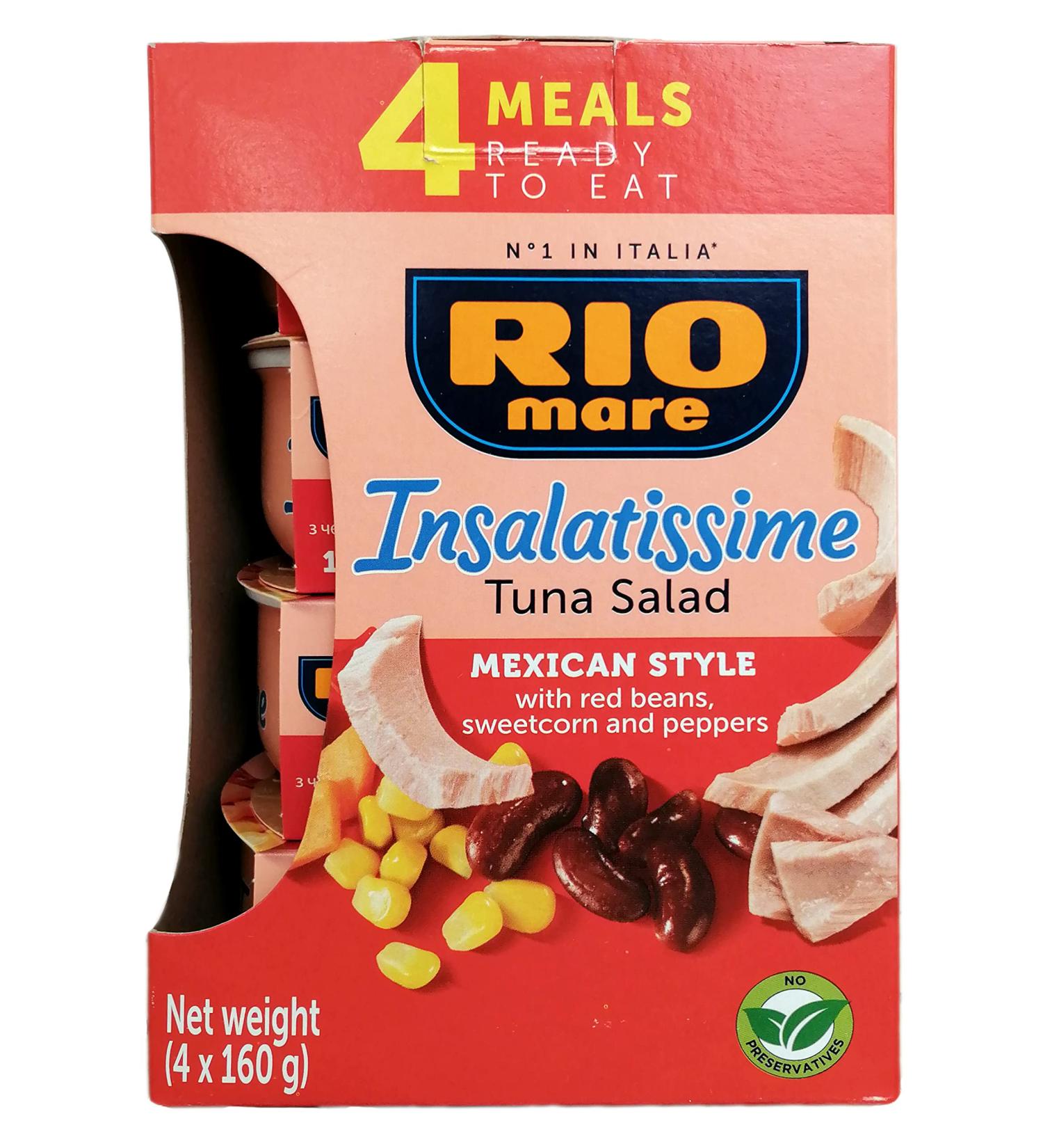 Rio Mare Insalatissime Mexican Style Tuna Salad 4 x 160g - Delicious and Convenient Tuna Salad Packs - Buy Online on GoSupps.com