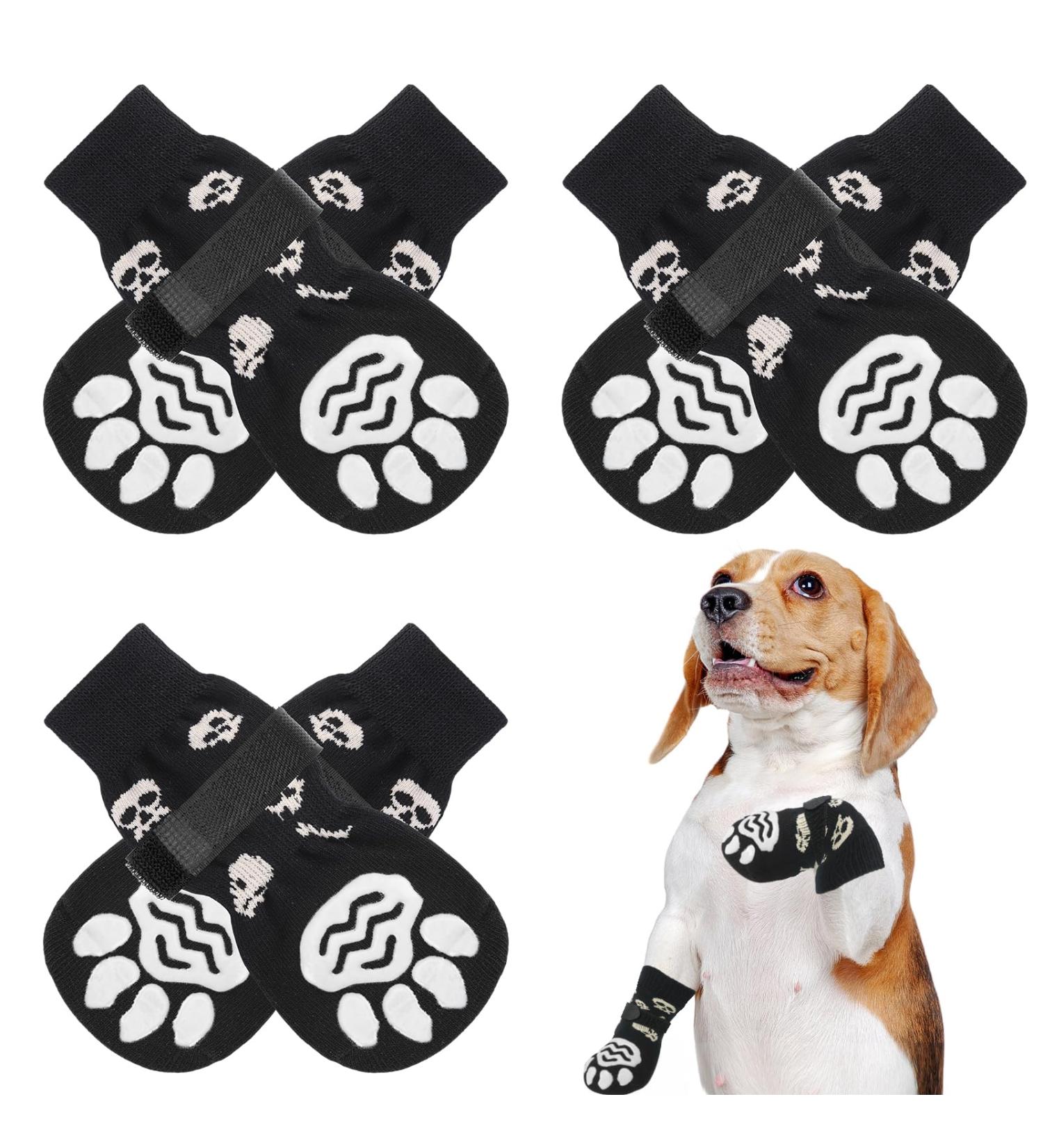 Buy Pupeck Dog Socks - Anti-Slide Paw Protection for All Dogs | 3 Pairs & 6 Pack | Summer Heat & Hardwood Floor Safety - Buy Online on GoSupps.com