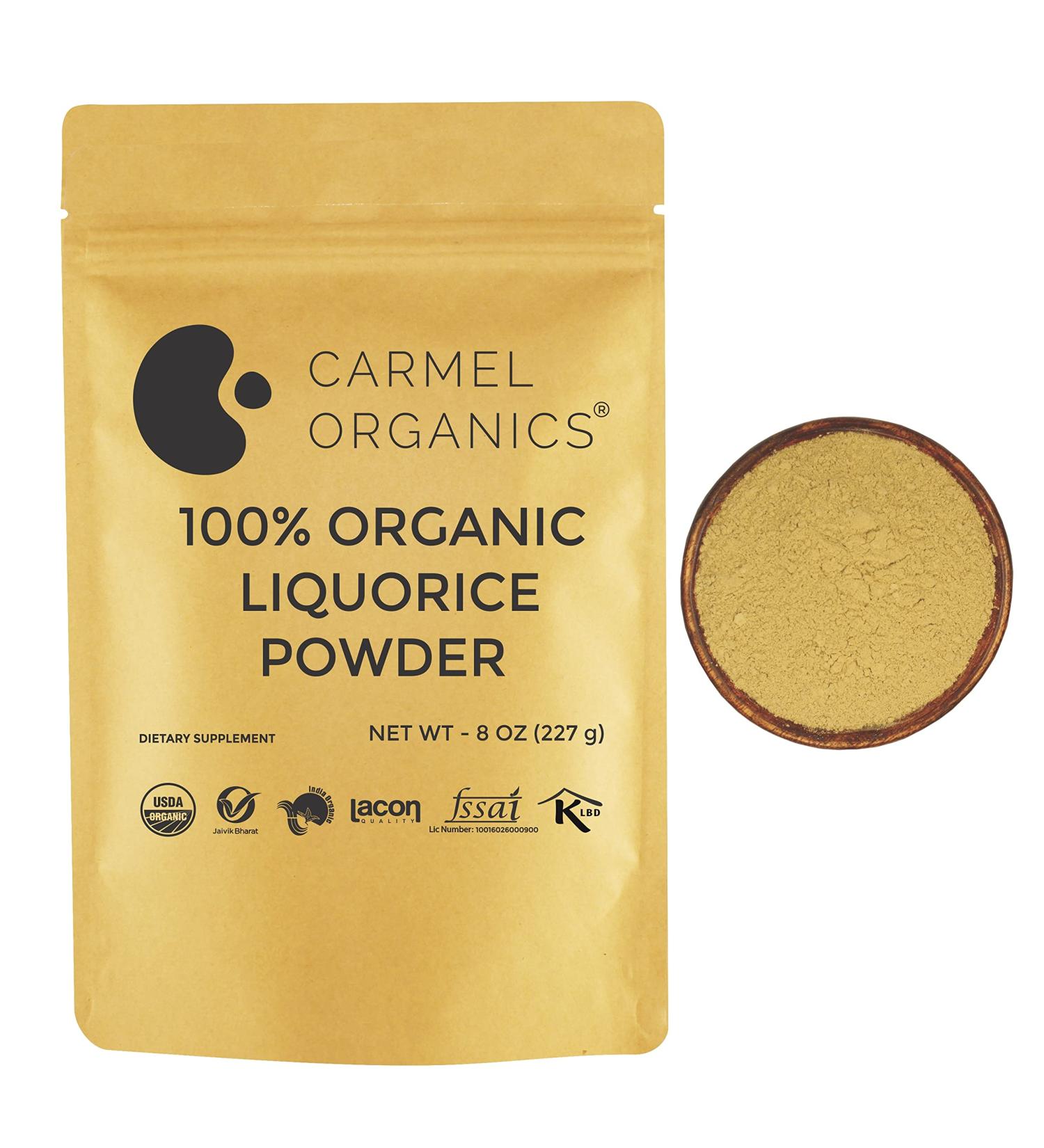 Organic Licorice Root Powder - USDA Certified 8oz (0.5lb) - Pure and Natural - Buy Online on GoSupps.com