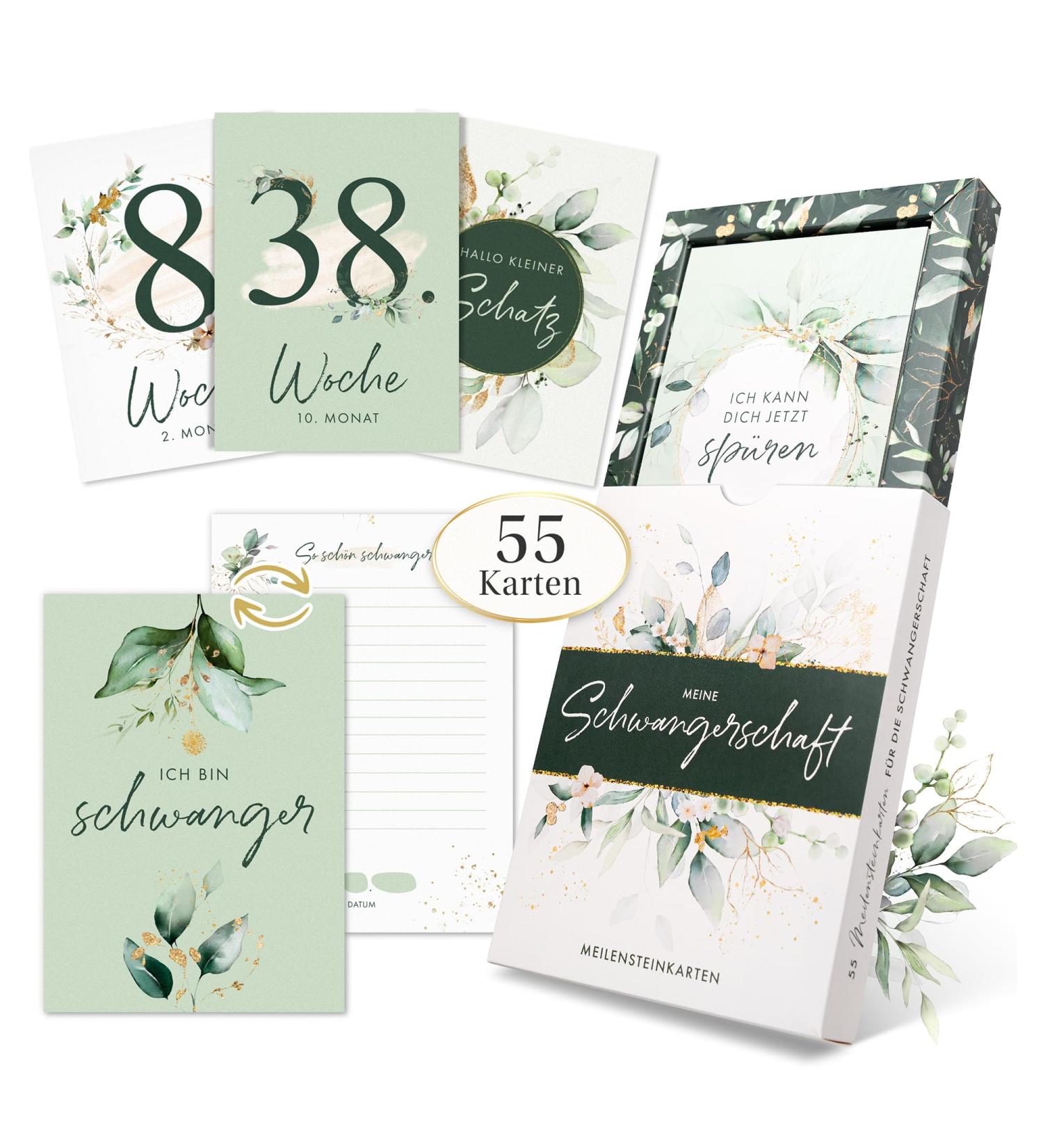 Eulentaler 55 Milestone Cards for Pregnancy | Perfect Gift for Expectant Mothers | Celebrate Milestones & Memories - Buy Online on GoSupps.com
