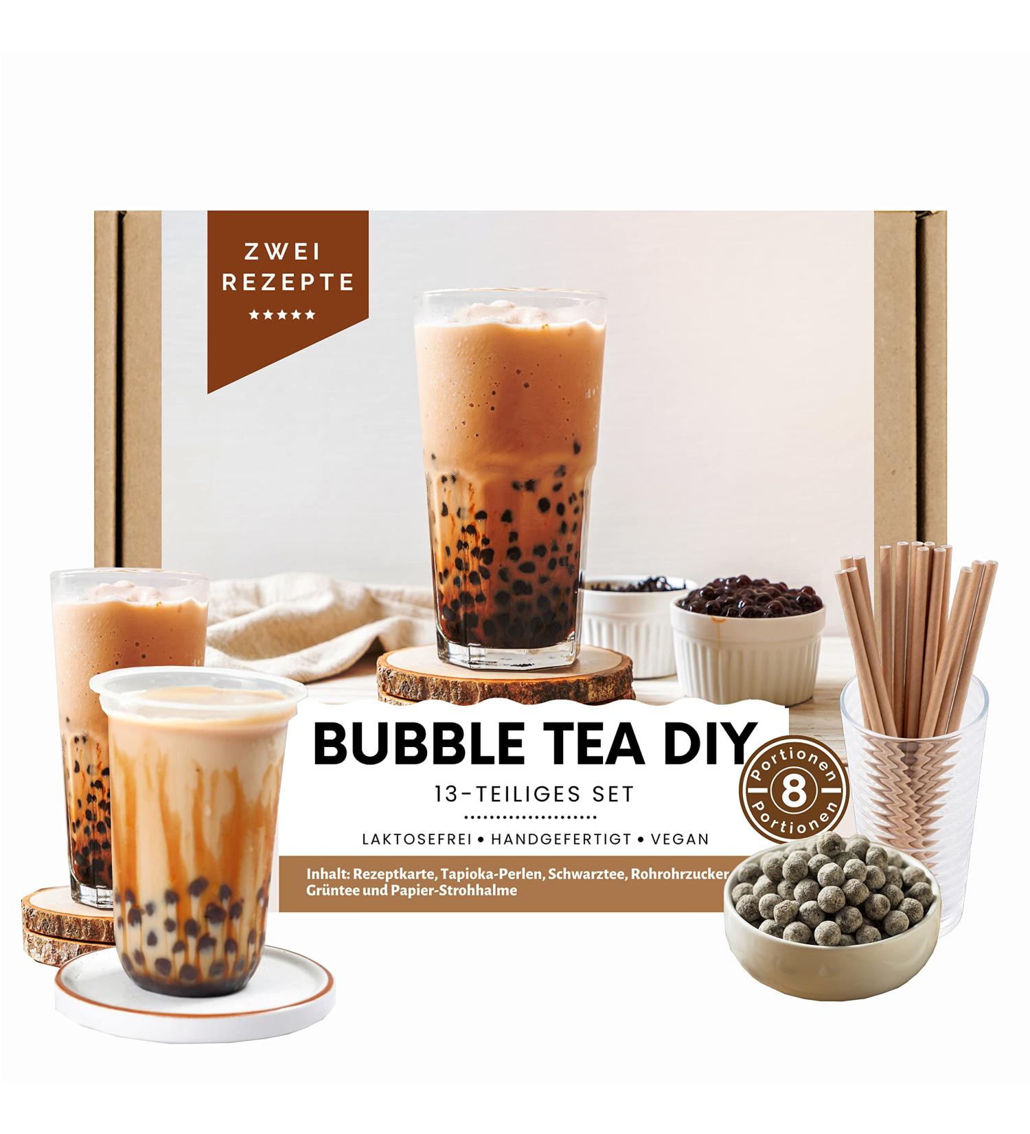 Onha Bubble Tea Set - 13-Part DIY Kit with 2 Recipes for 8 Portions | Perfect Gift for Cooking Lovers | Shipped Internationally from Germany - Buy Online on GoSupps.com
