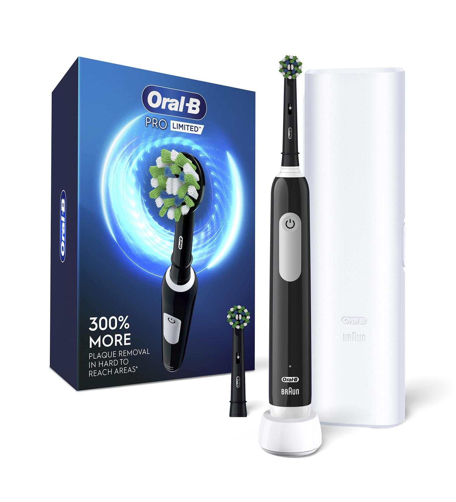 Oral-B Pro Limited Electric Toothbrush | Rechargeable | (2) Brush Heads | Black - Buy Online on GoSupps.com