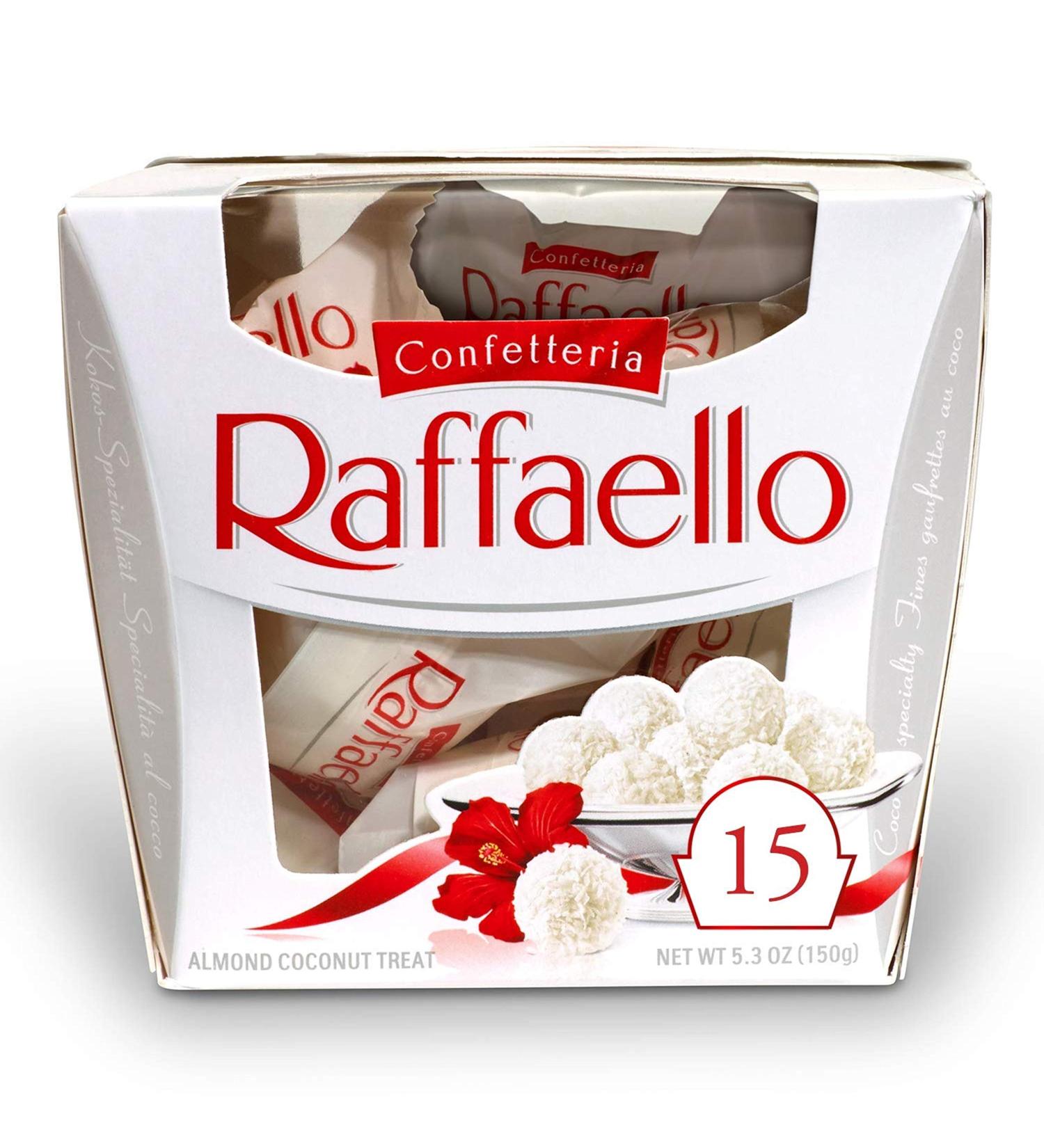 CONFETTERIA RAFFAELLO Coconut Almond Specialty Gift Box 15 Individually Wrapped Candies 150 grams 15 Count (Pack of 1) - Buy Online on GoSupps.com