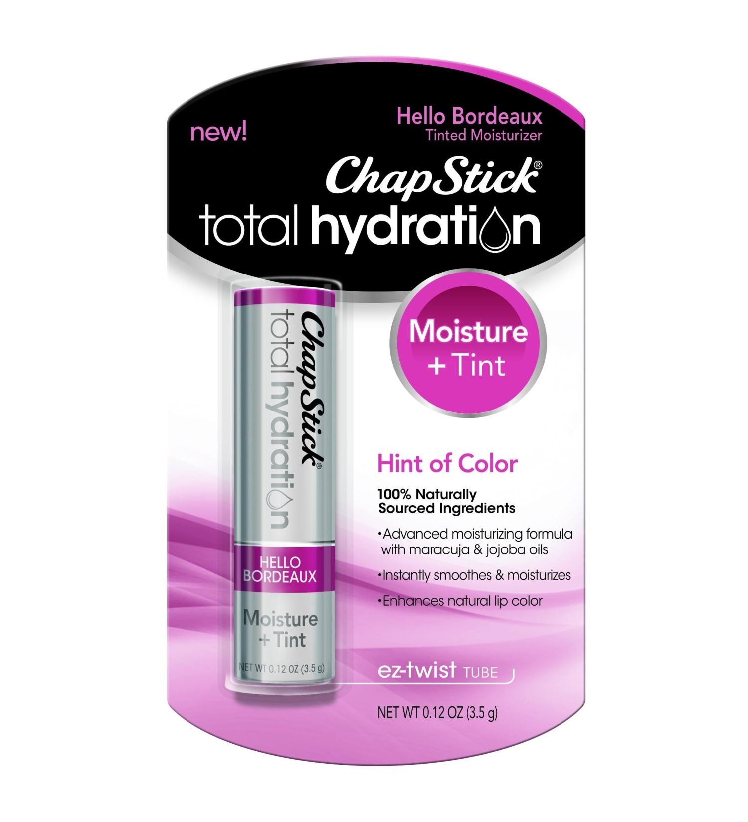 ChapStick Total Hydration Hello Bordeaux 0.12 oz (Pack of 12)