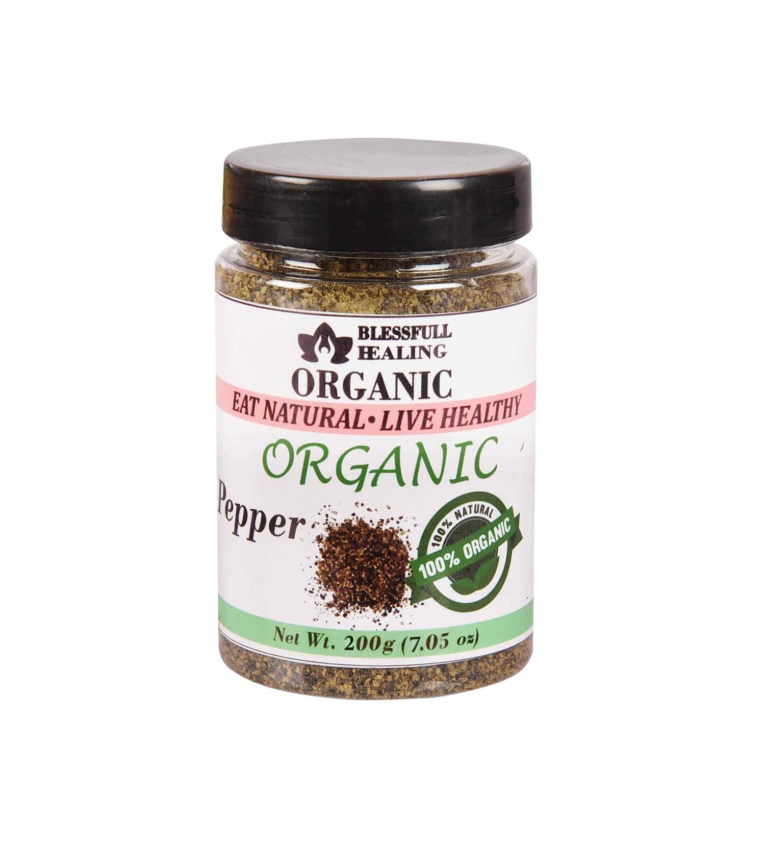 Blessfull Healing Organic Pepper 200 Gram Airtight Container (Packing May Vary) 200 Gram 7.05 oz - Buy Online on GoSupps.com